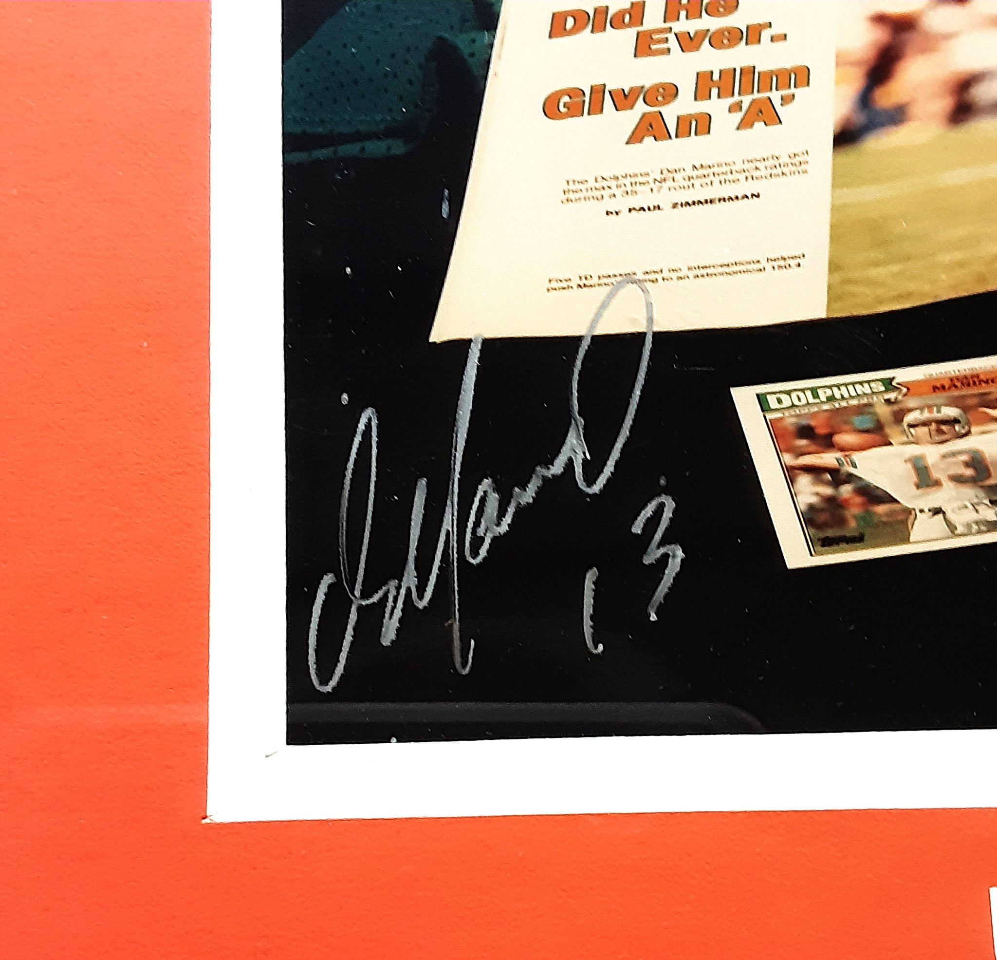 Dan Marino Authentic Signed Framed 16x20 Photo Autographed JSA-