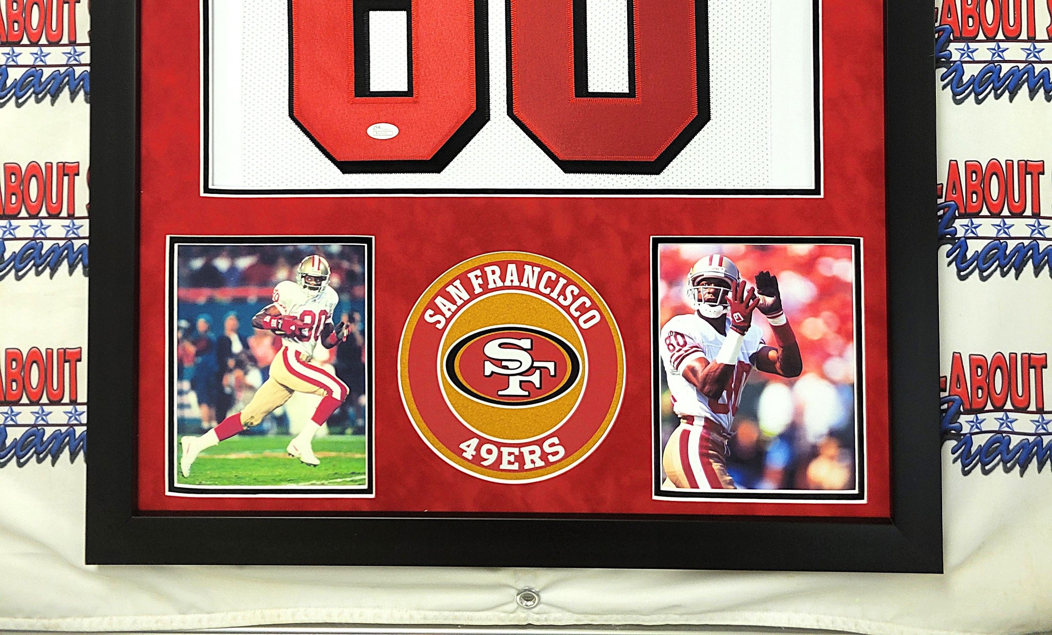 Jerry Rice Authentic Signed Pro Style Framed Jersey Autographed JSA-