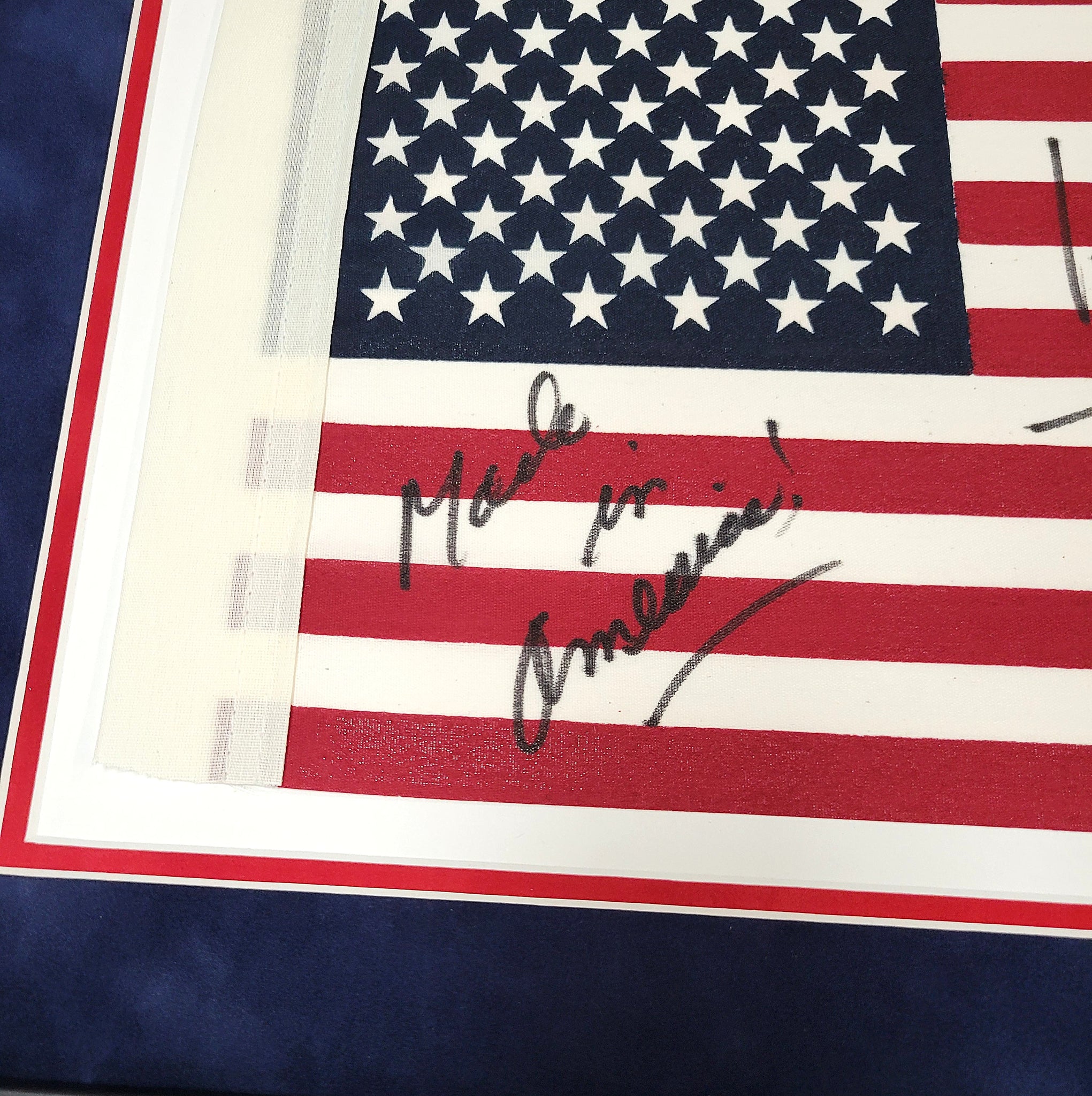 "Hacksaw" Jim Duggan Authentic Signed Framed Autographed Mini American Flag with Inscription JSA