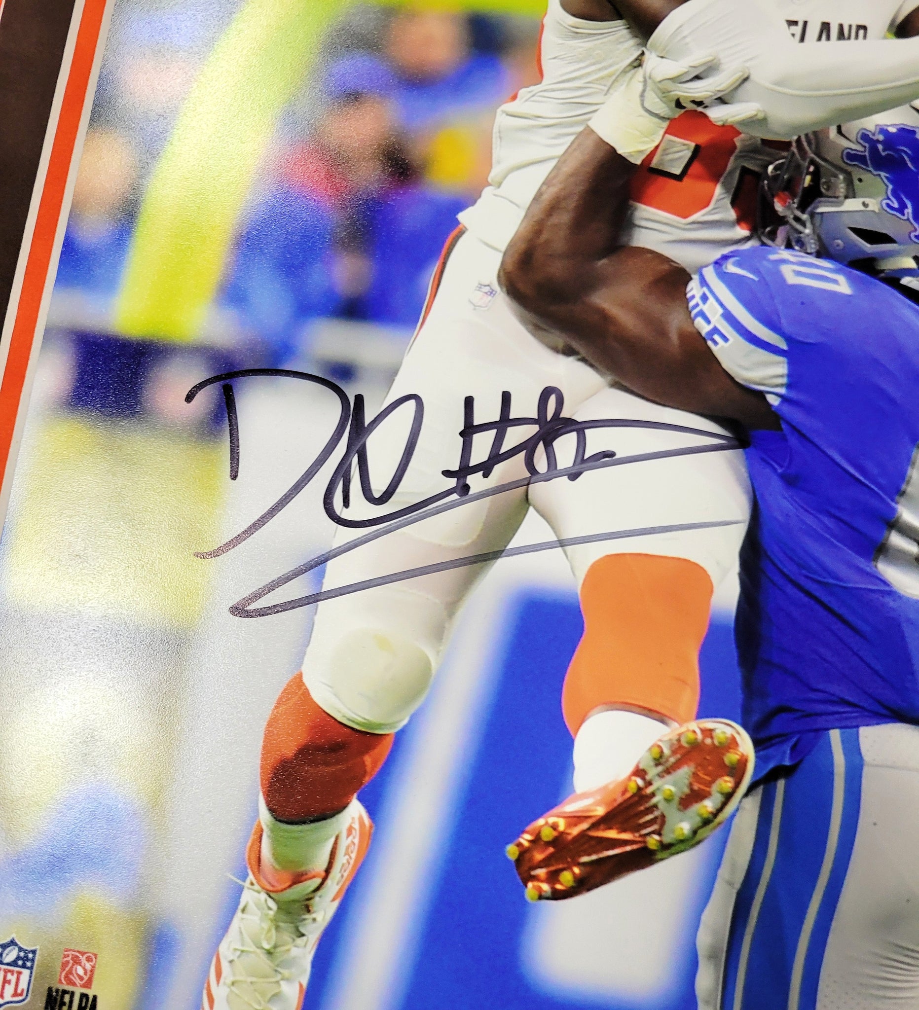 David Njoku Authentic Signed Framed 11x14 Photo Autographed PSA
