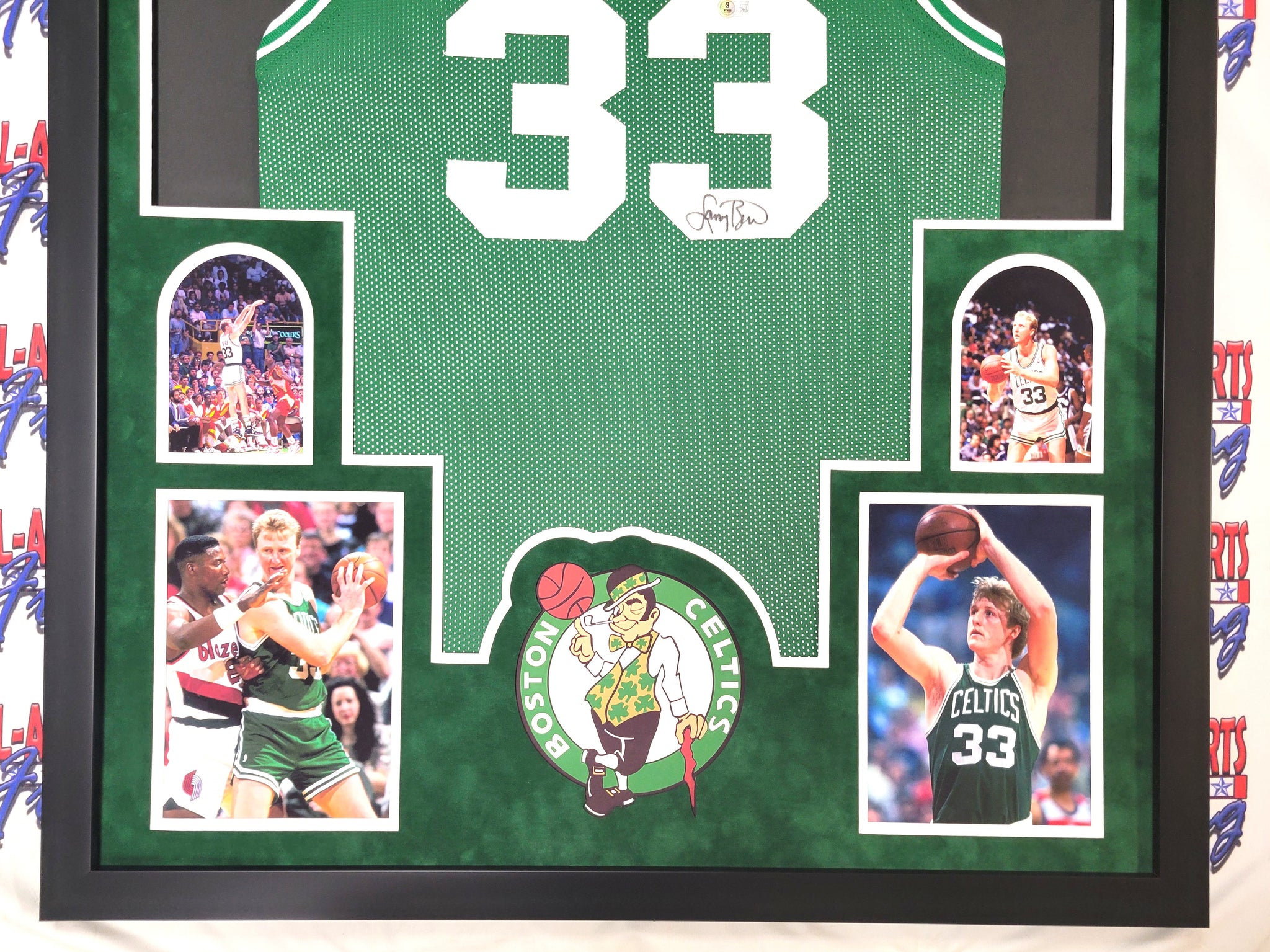 Larry Bird Authentic Signed Pro Style Framed Jersey Autographed Beckett
