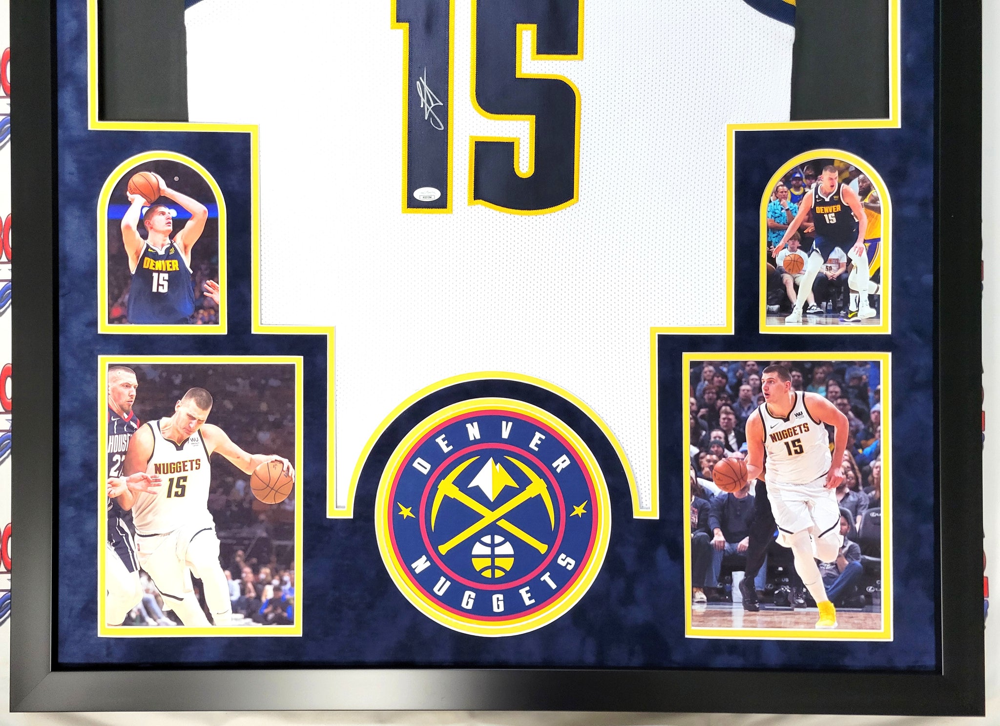 Nikola Jokić Authentic Signed Pro Style Framed Jersey Autographed JSA