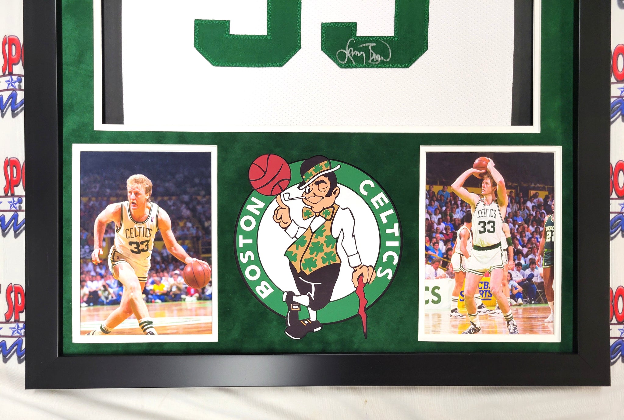 Larry Bird Authentic Signed Pro Style Framed Jersey Autographed Beckett