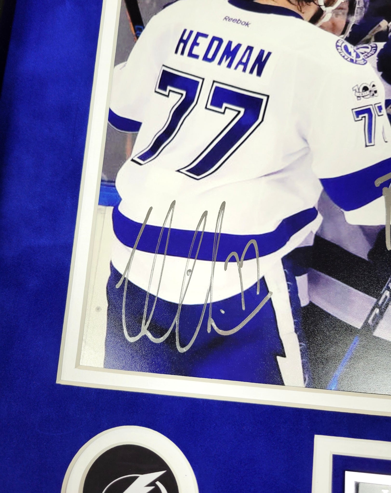Brayden Point, Victor Hedman, and Nikita Kucherov Signed Framed 11x14 Photo Autographed JSA