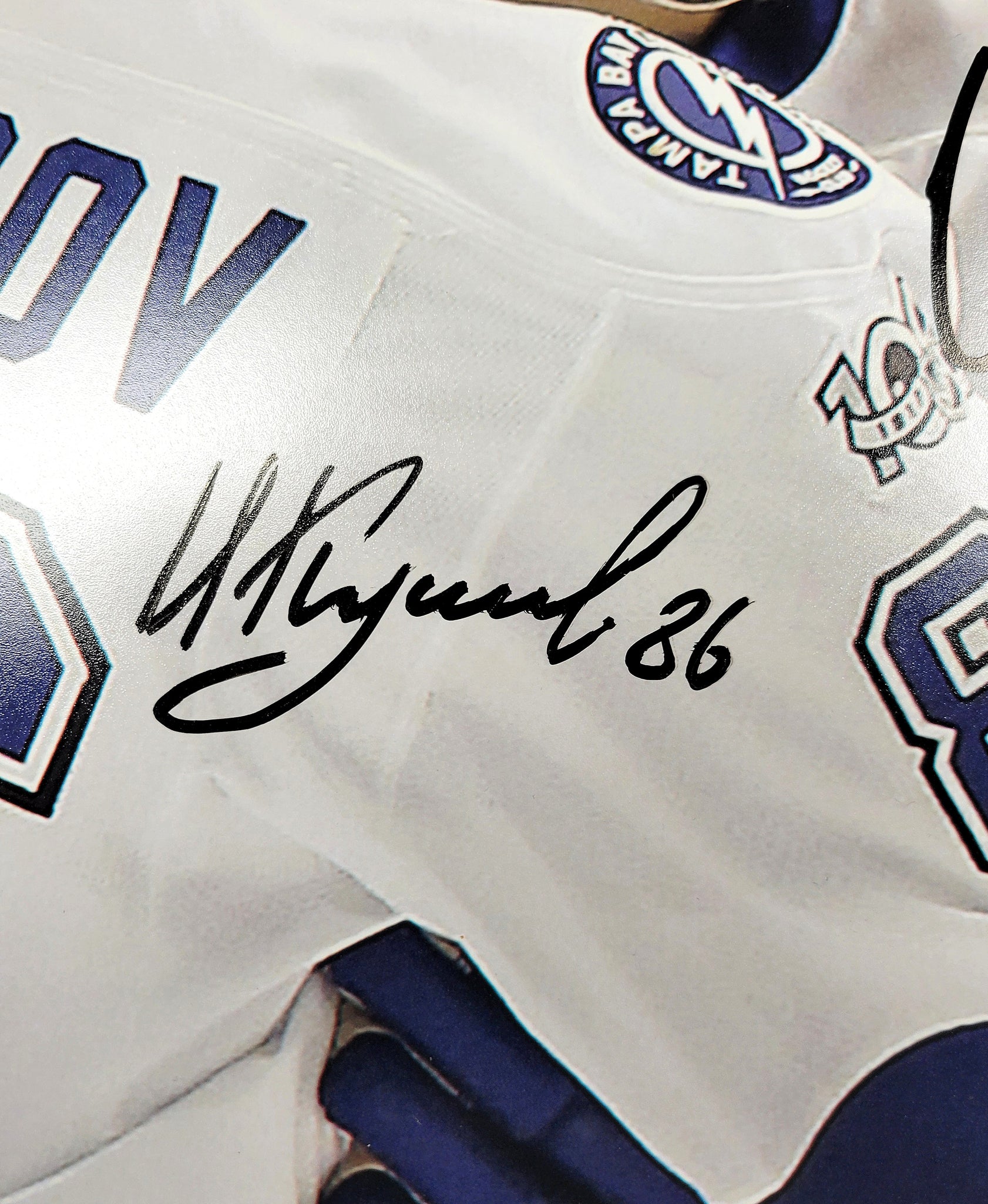 Nikita Kucherov and Victor Hedman Signed Framed 16x20 Photo Autographed JSA