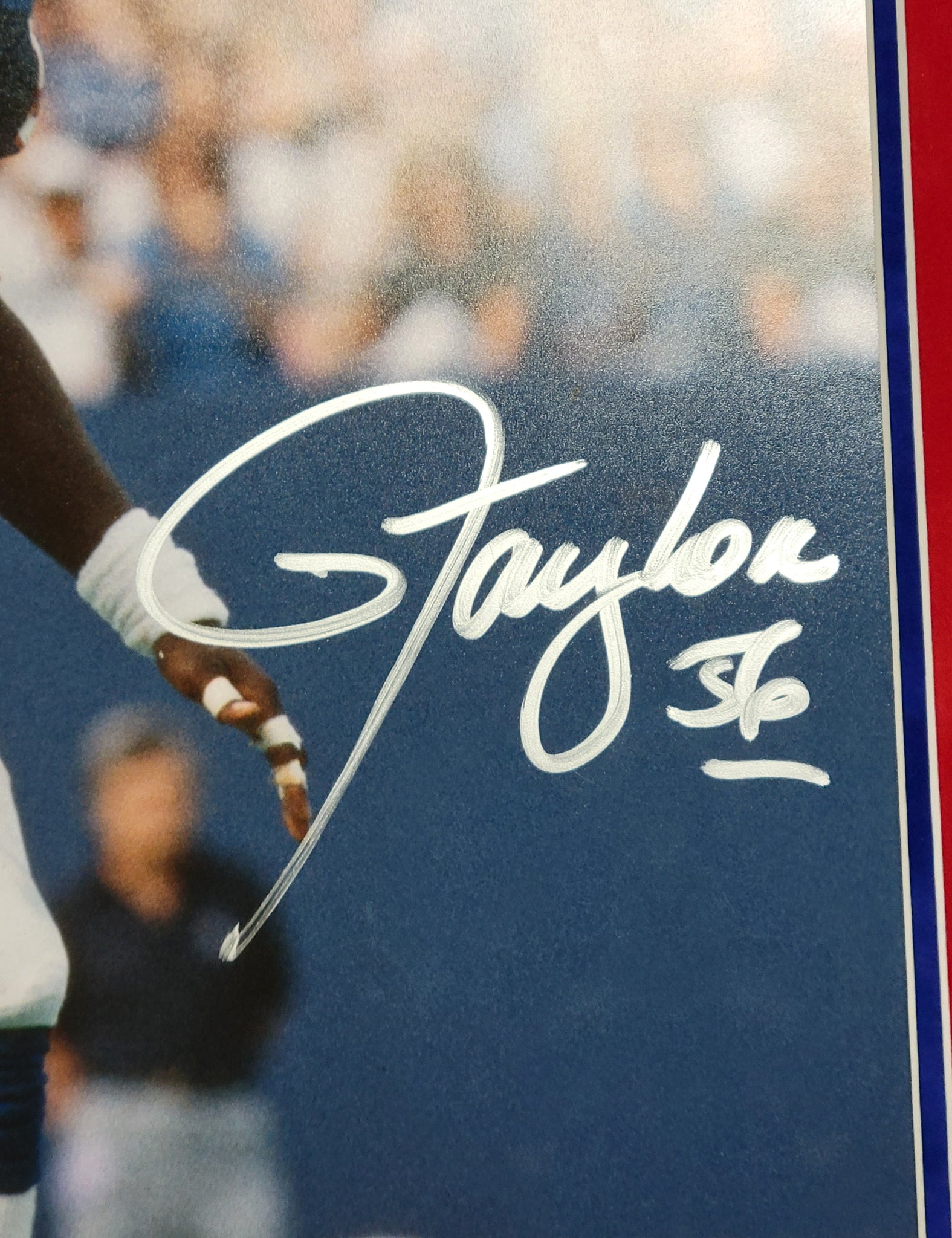 Lawrence Taylor Authentic Signed Framed 16x20 Photo Autographed JSA