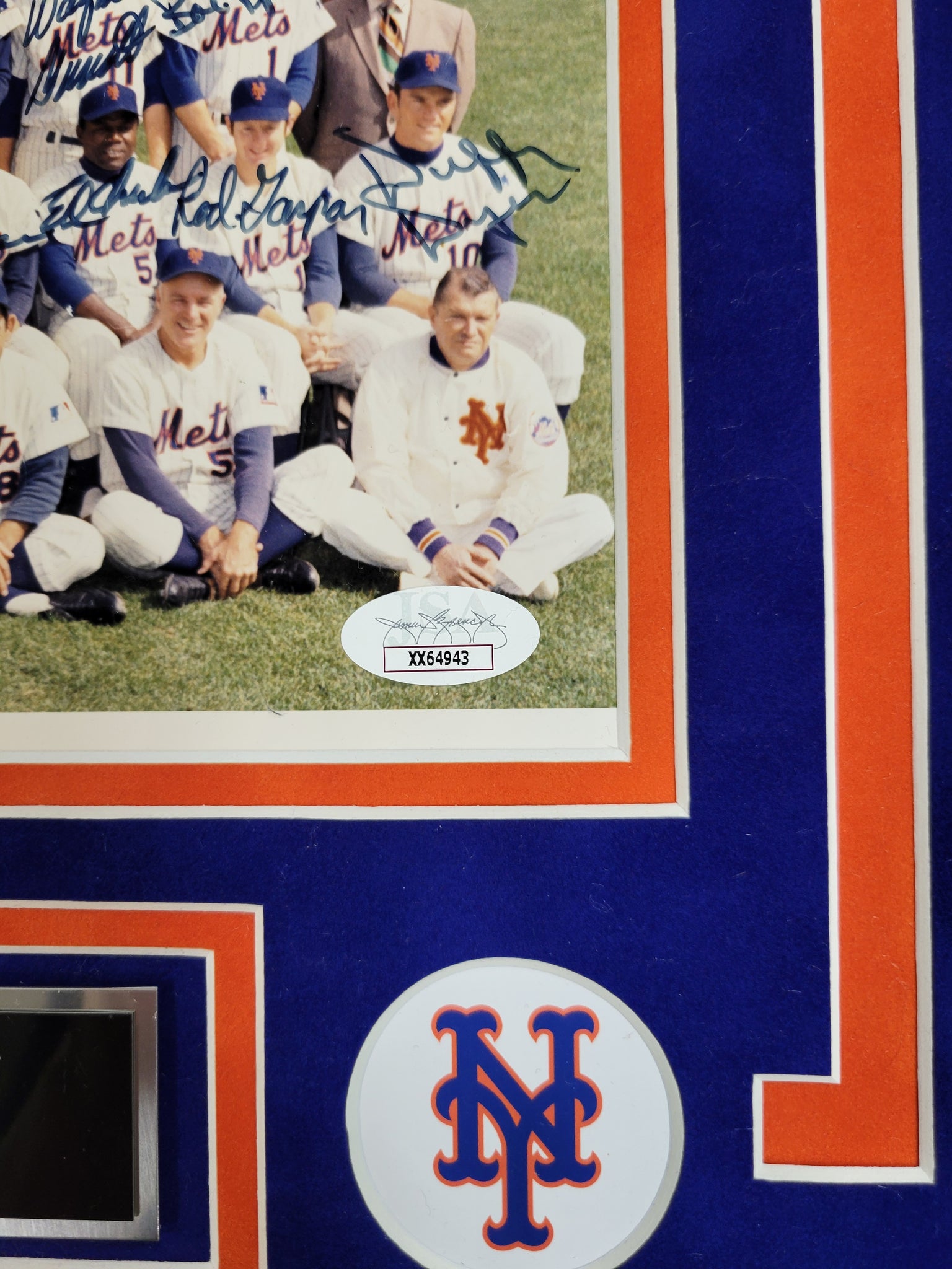 1969 World Series Team Signed Framed 8x10 Photo Autographed JSA/LOA