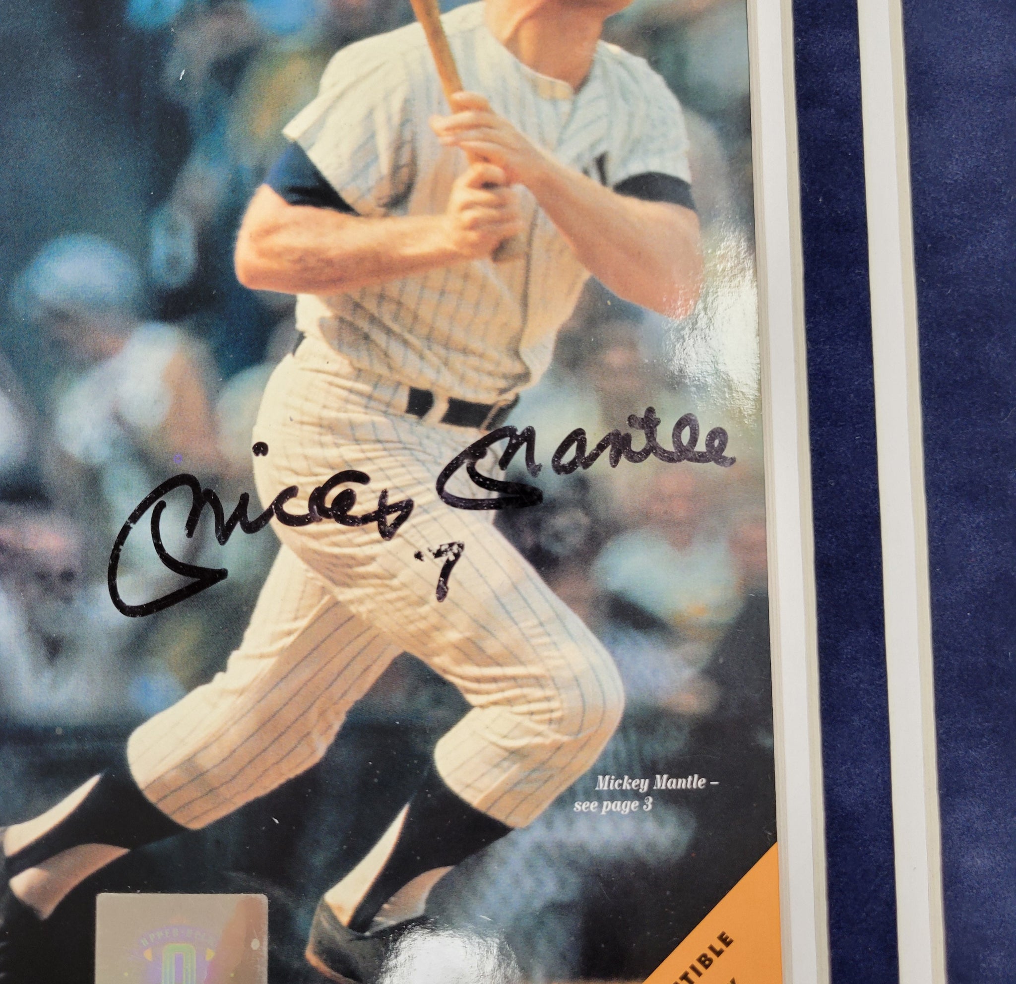 Mickey Mantle Authentic Signed Framed Catalog Autographed JSA LOA Upper Deck
