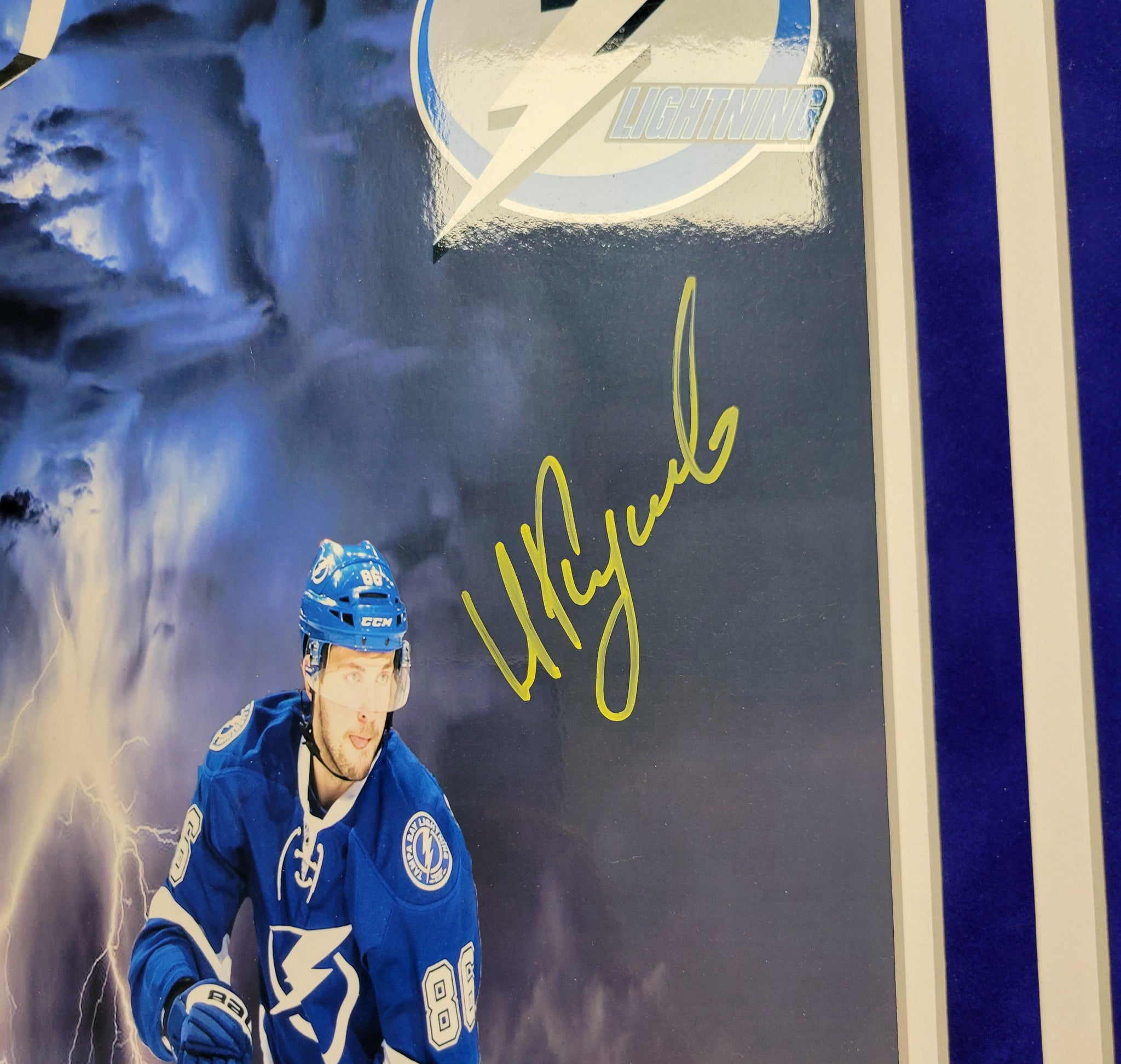 Nikita Kucherov Signed Framed 11x14 Photo Autographed JSA