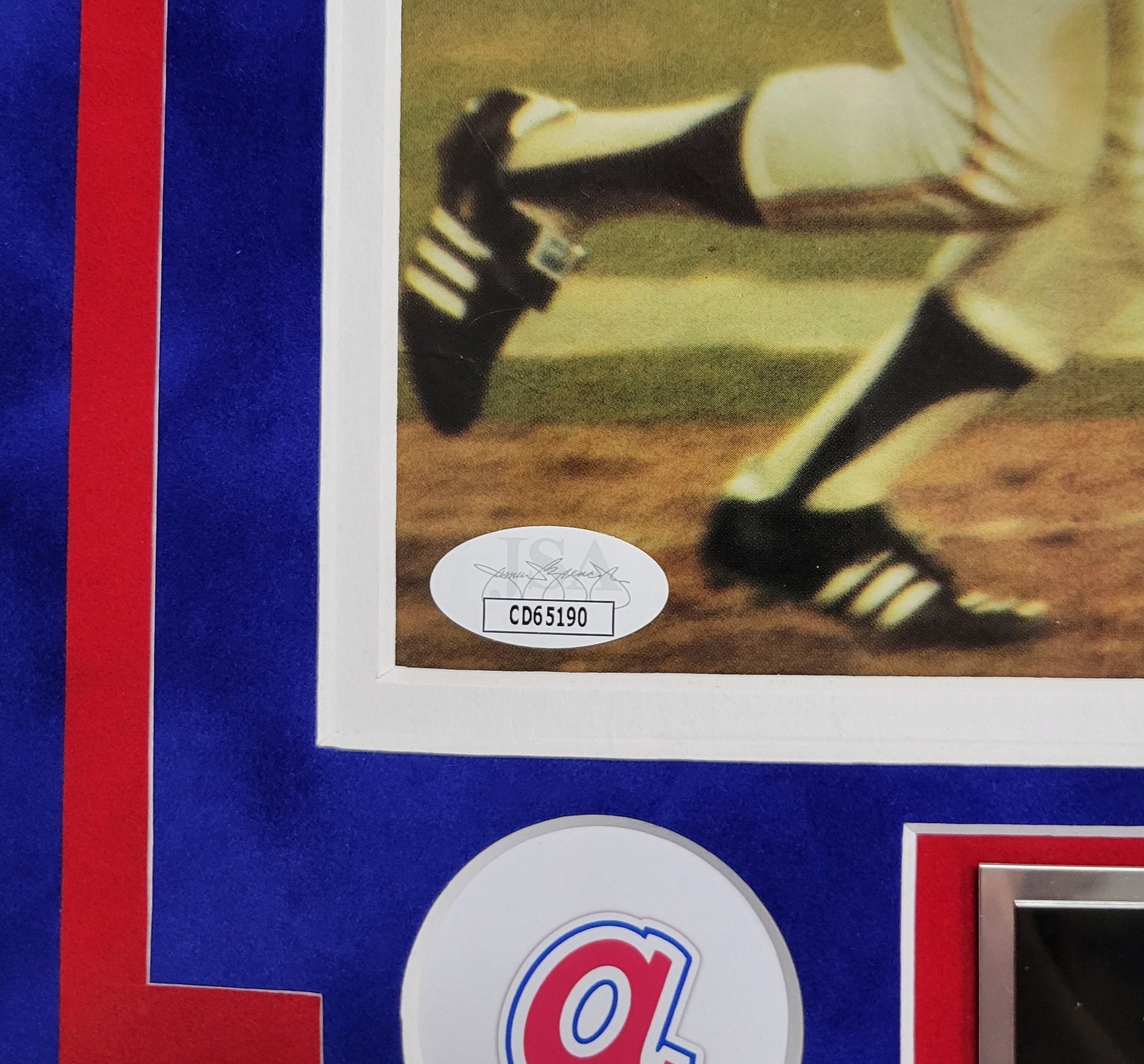 Hank Aaron Authentic Signed Framed 8x10 Photo Autographed JSA