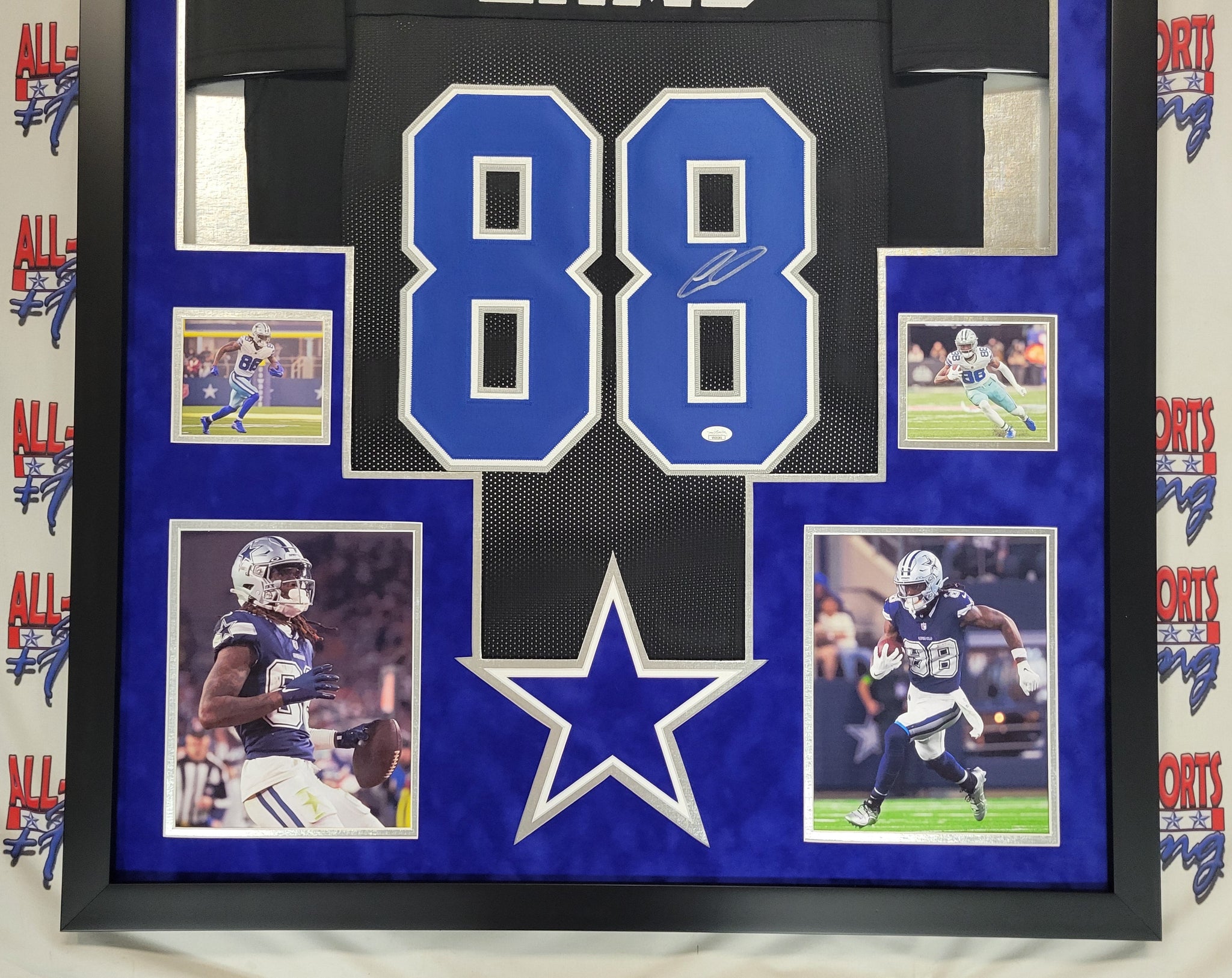 CeeDee Lamb Signed Pro Style Framed Jersey Autographed JSA