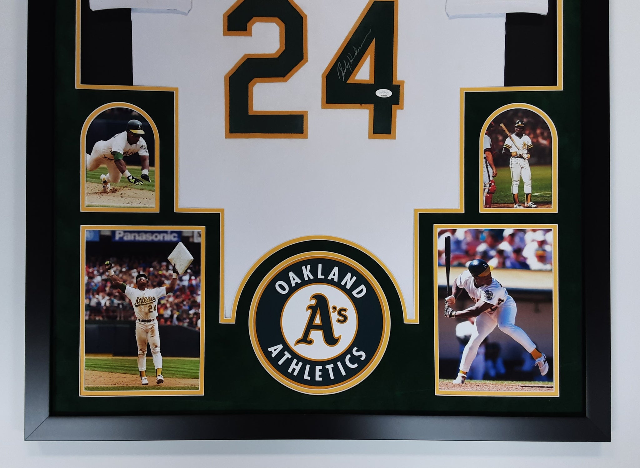 Rickey Henderson Authentic Signed Pro Style Framed Jersey Autographed JSA