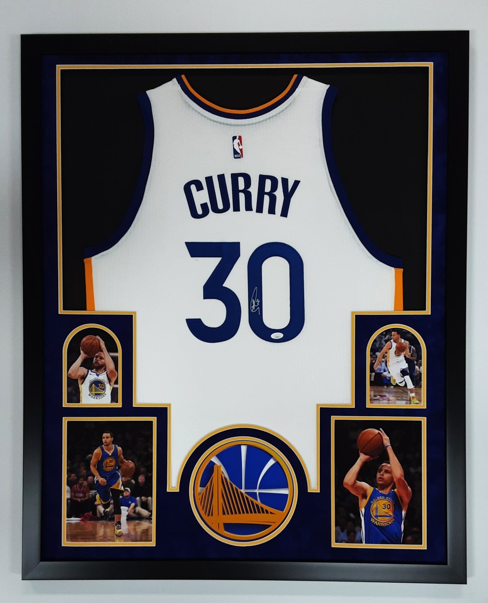 Stephen Curry Authentic Signed Pro Style Framed Jersey Autographed JSA