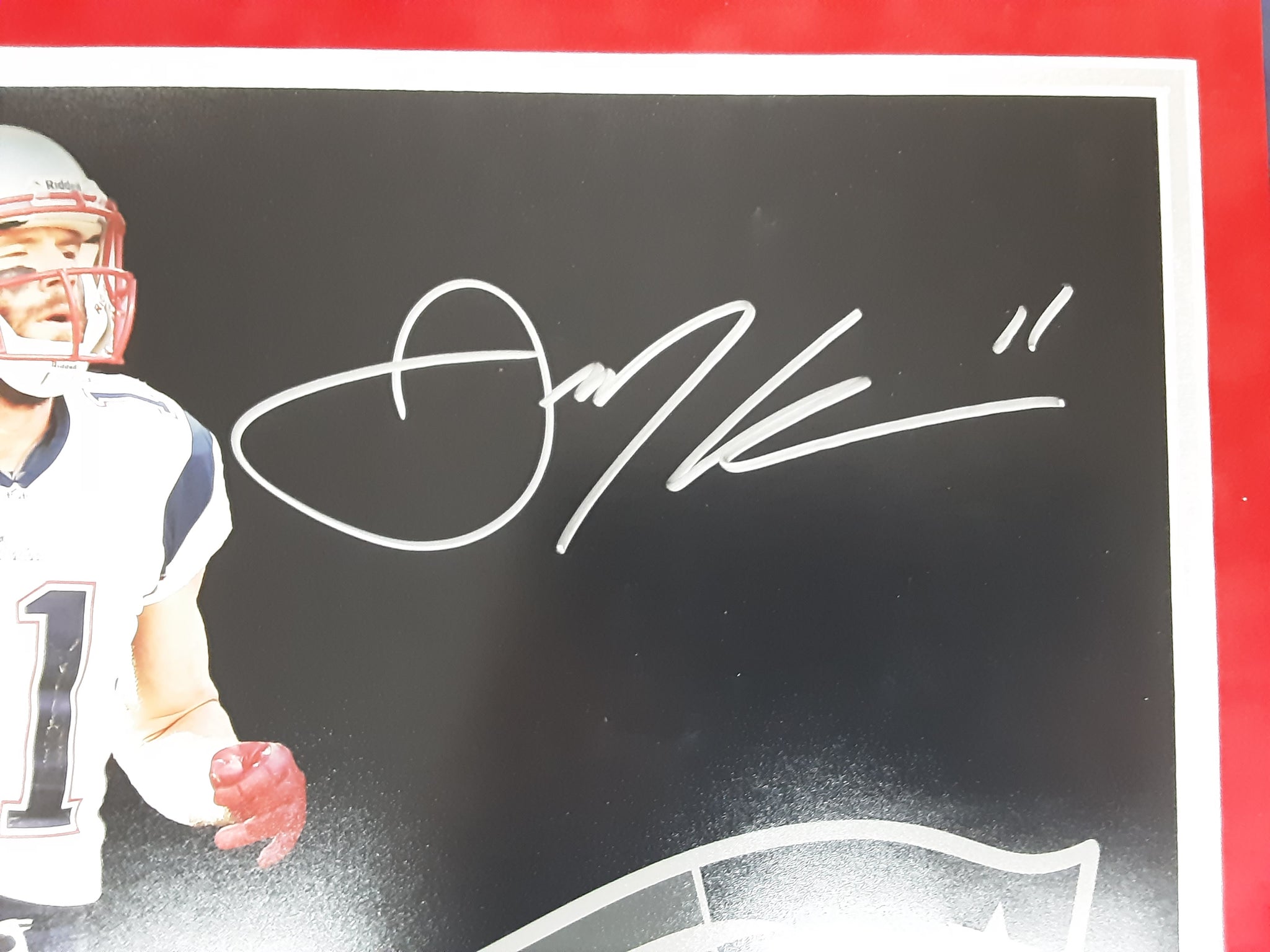 Julian Edelman Signed Framed 11x14 Photo Autographed JSA