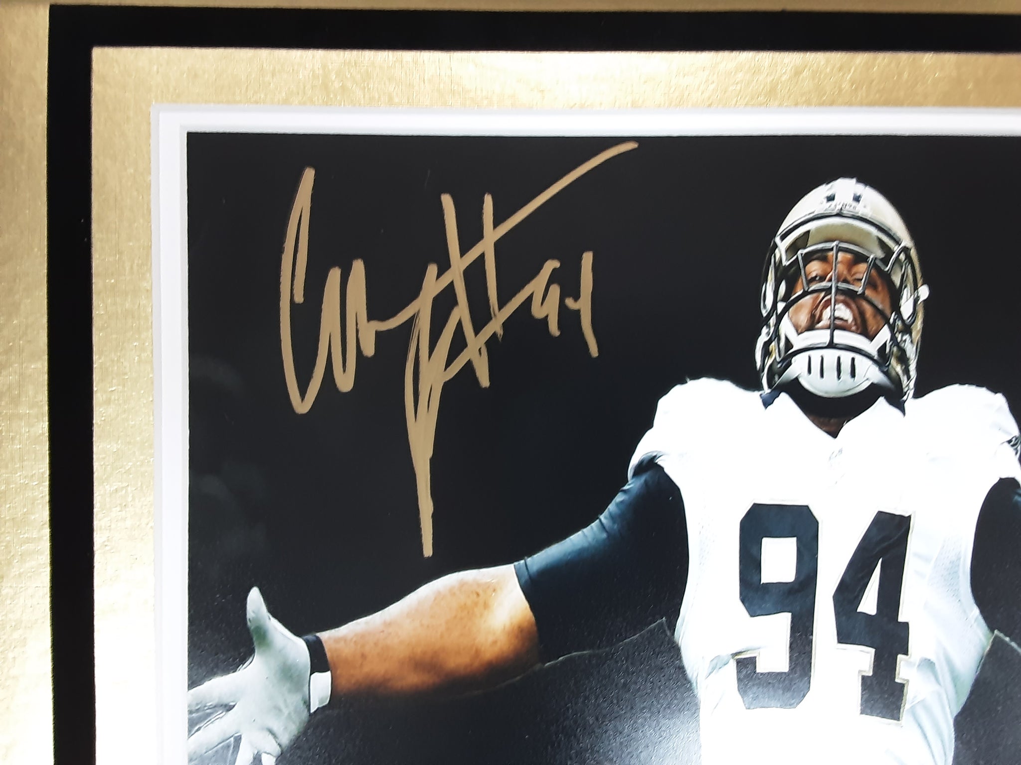 Cam Jordan Signed Framed 11x14 Photo Autographed JSA