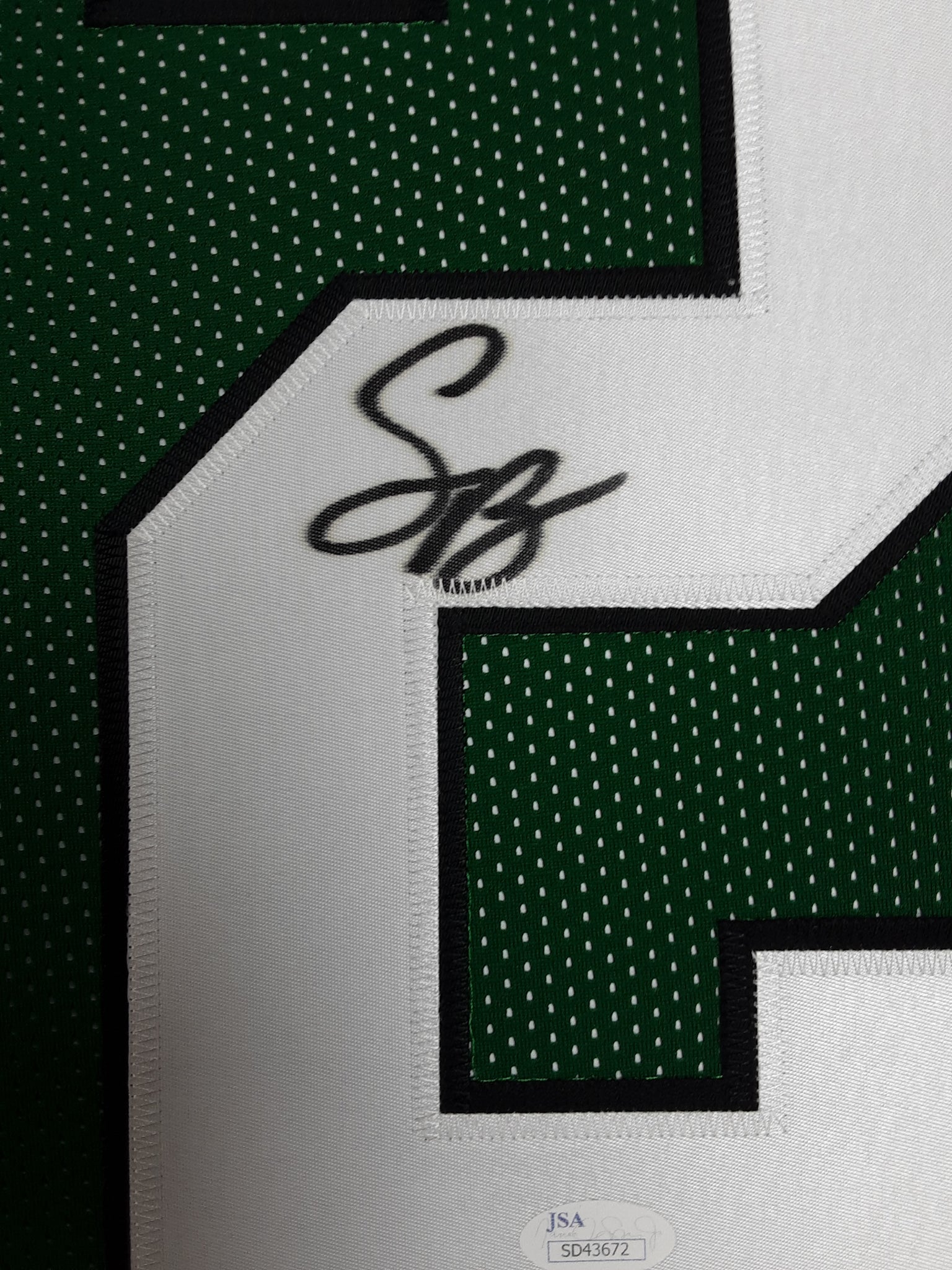 Saquon Barkley Authentic Signed Pro Style Framed Jersey Autographed JSA R1