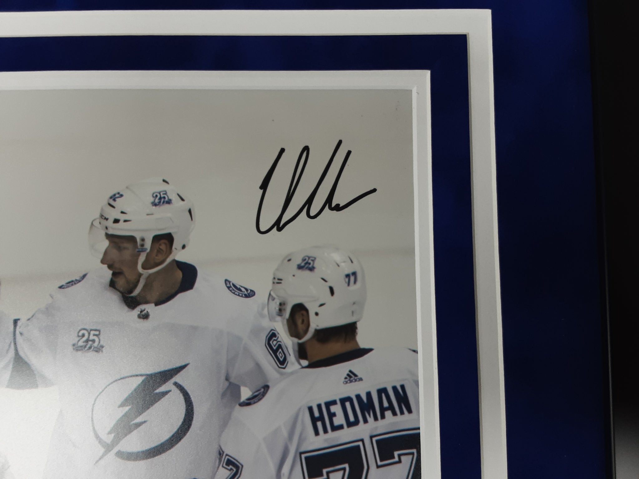 Andrei Vasilevskiy and Victor Hedman Authentic Signed Framed 11x14 Photo Autographed JSA