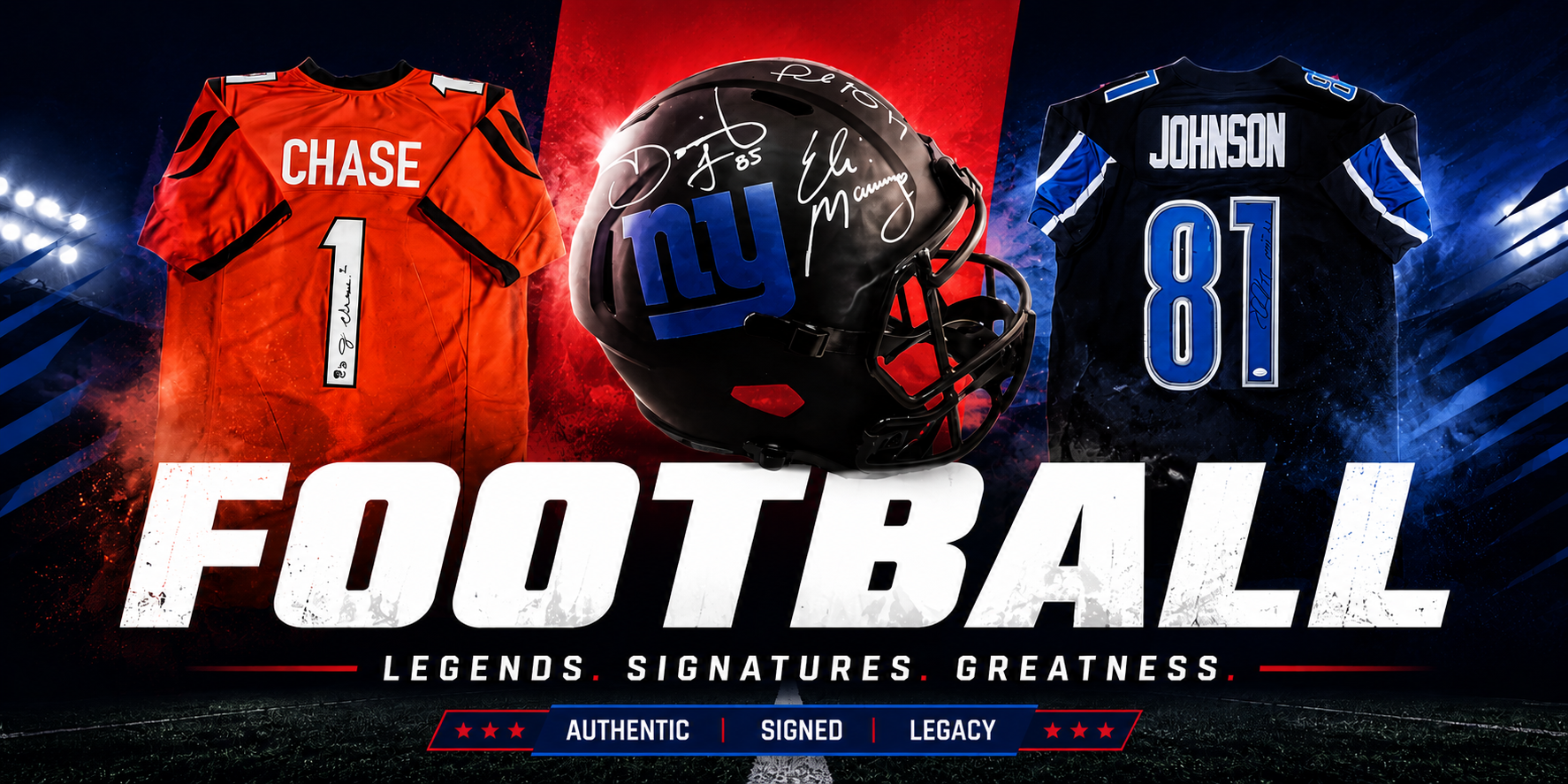 Autographed Football Memorabilia | Signed Jerseys & Helmets | All About ...