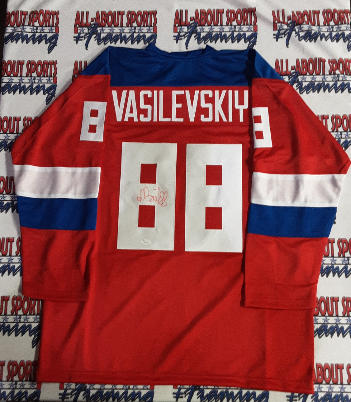 Andrei Vasilevskiy Authentic Signed Pro Style Jersey Autographed JSA