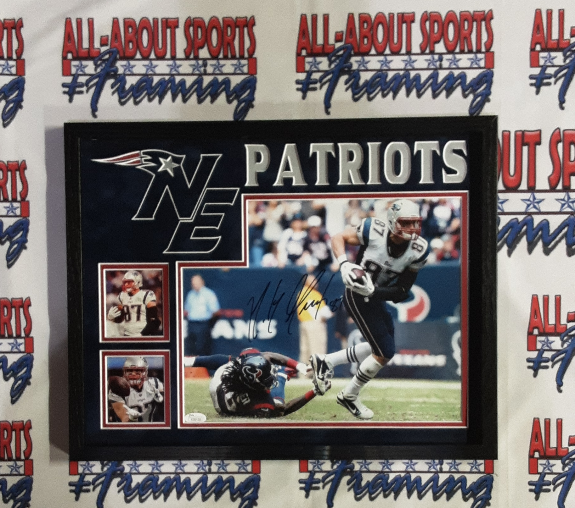 Framed New England Patriots Rob Gronkowski Autographed Signed