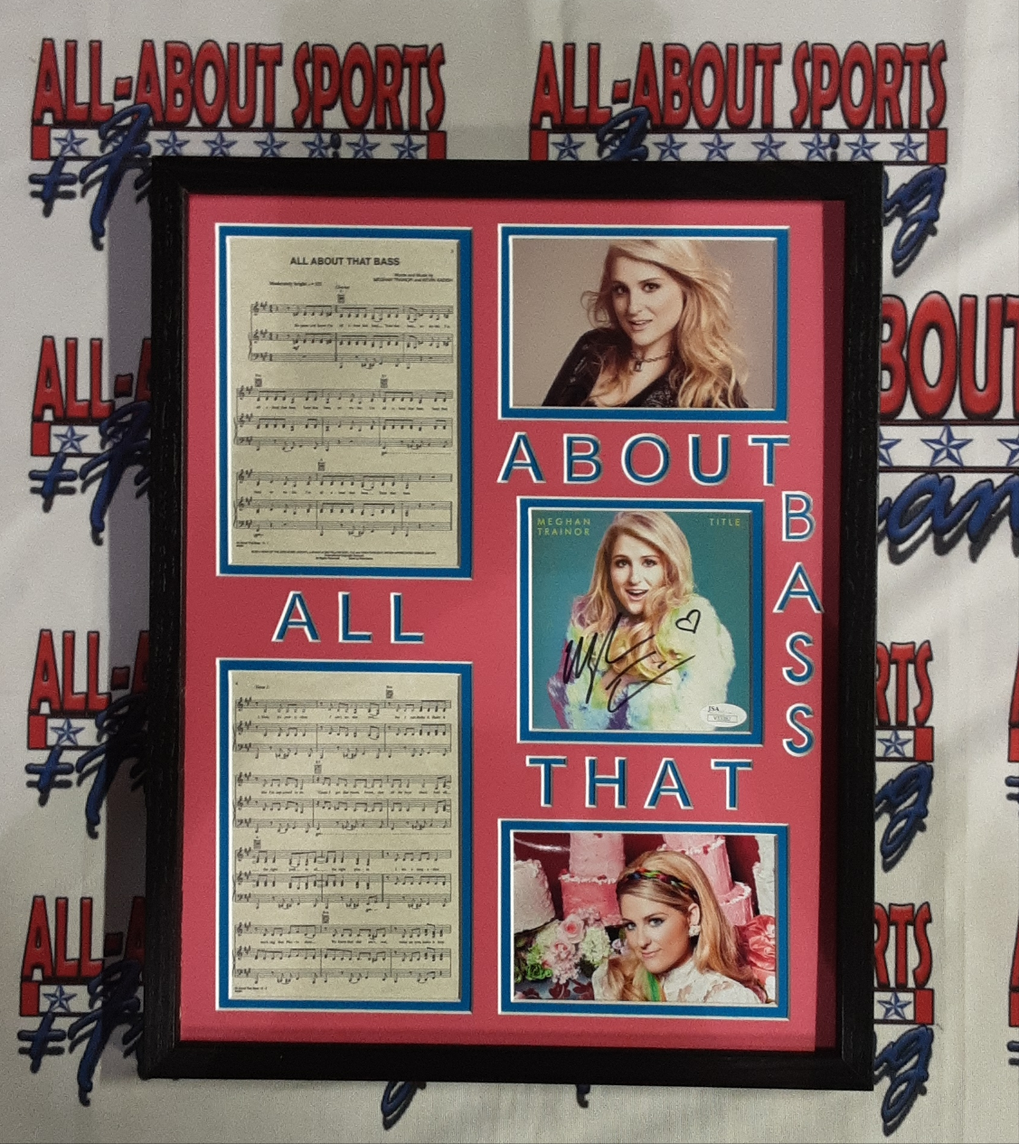 Meghan Trainor Authentic Signed Framed CD Booklet Collage Autographed JSA