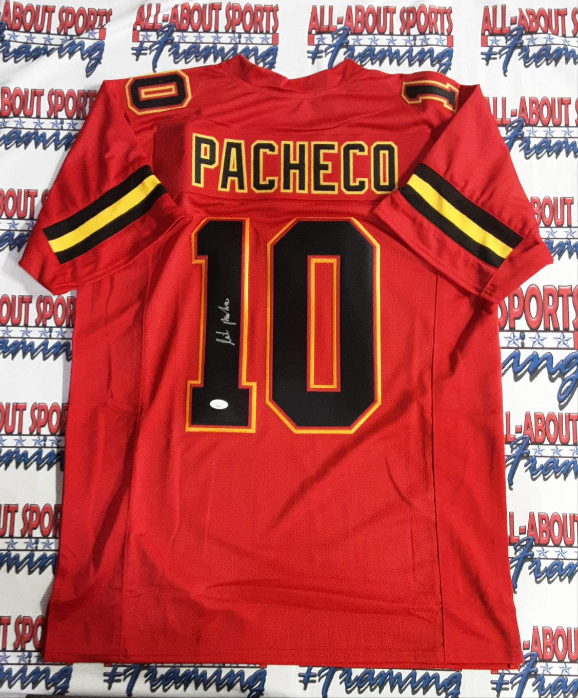 Isiah Pacheco Authentic Signed Pro Style Jersey Autographed JSA