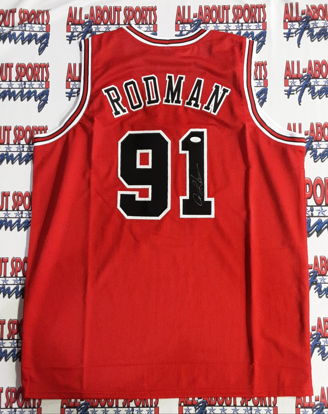 Dennis Rodman Authentic Signed Pro Style Jersey Autographed JSA-