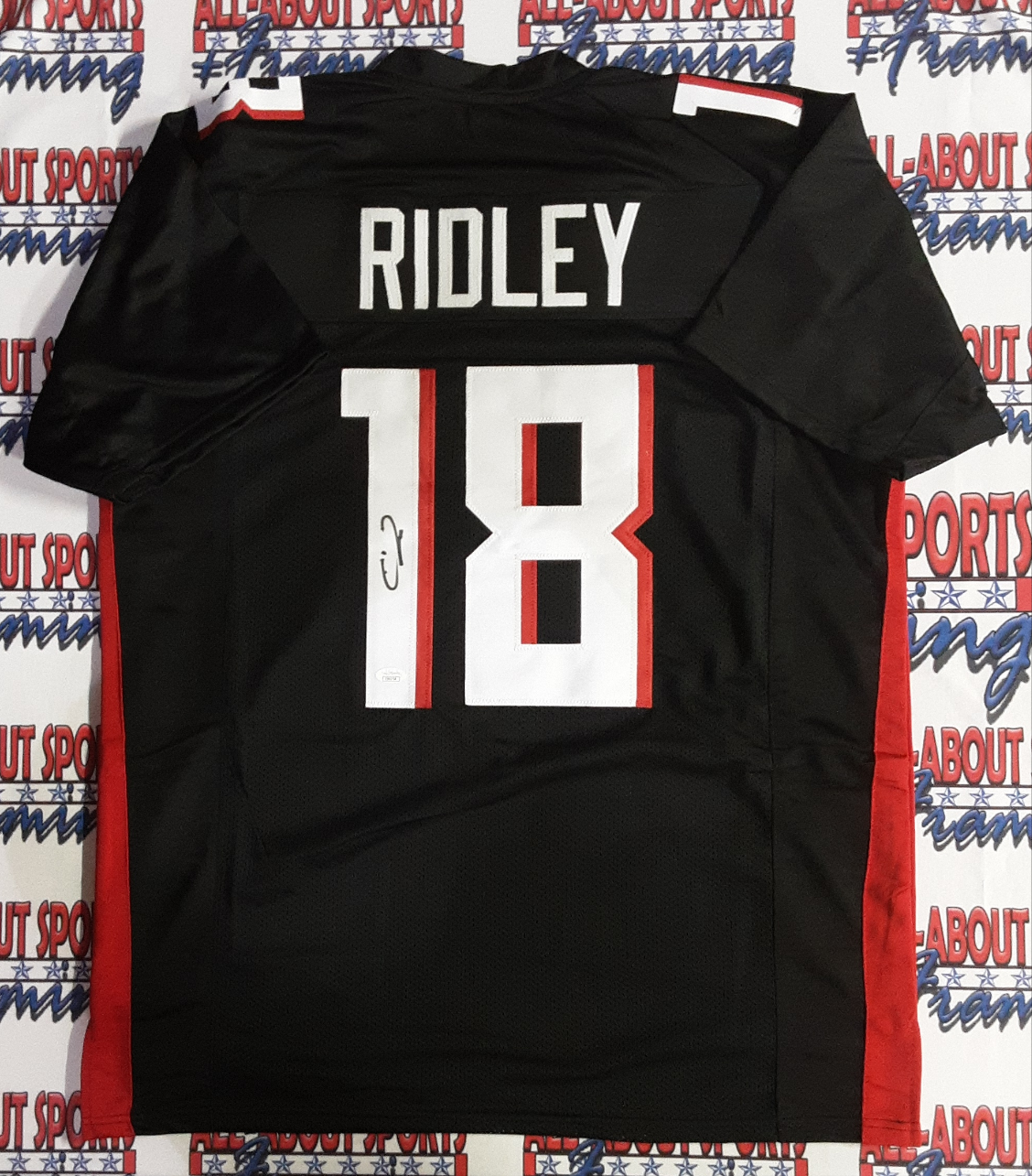 Calvin Ridley framed autographed white jersey