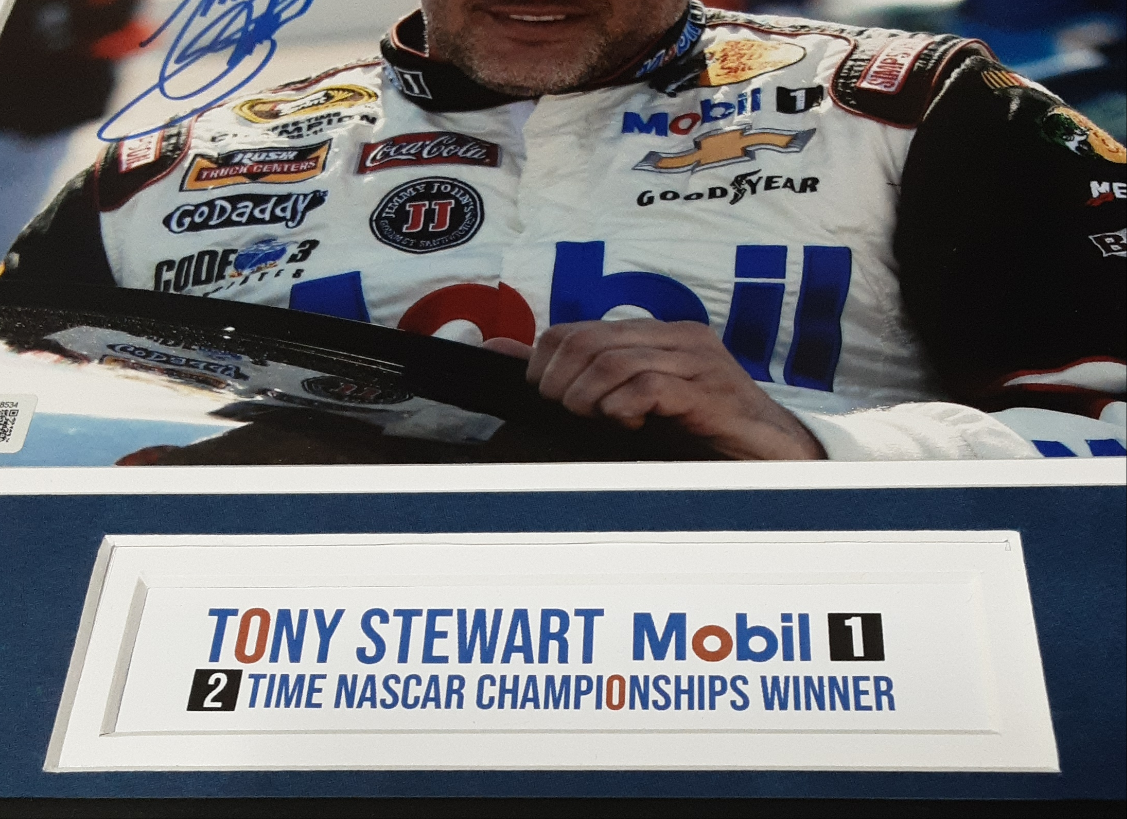 Tony Stewart Authentic Signed Framed 8x10 Photo Autographed Beckett