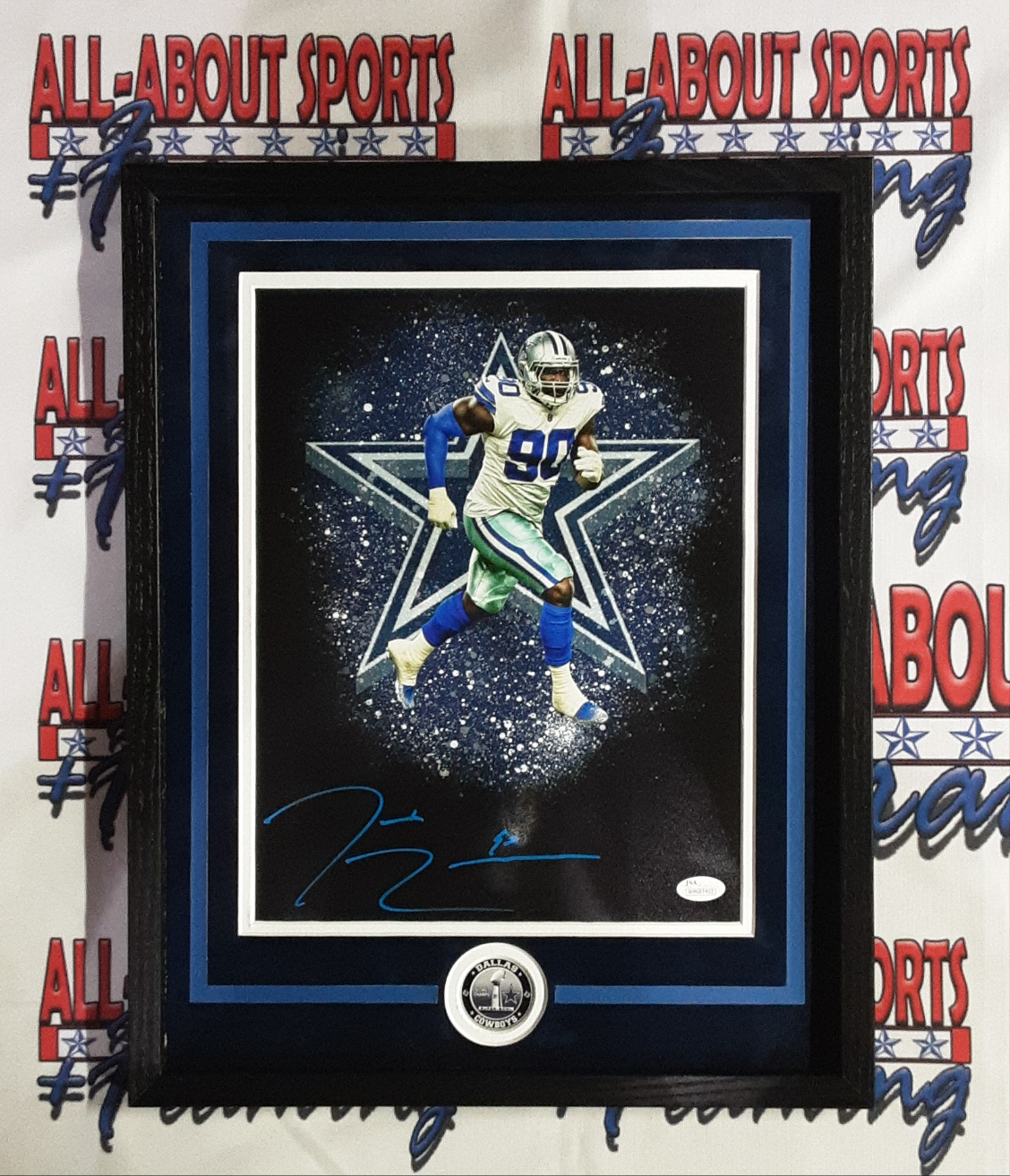 DeMarcus Lawrence Authentic Signed Framed 11x14 Photo Autographed JSA