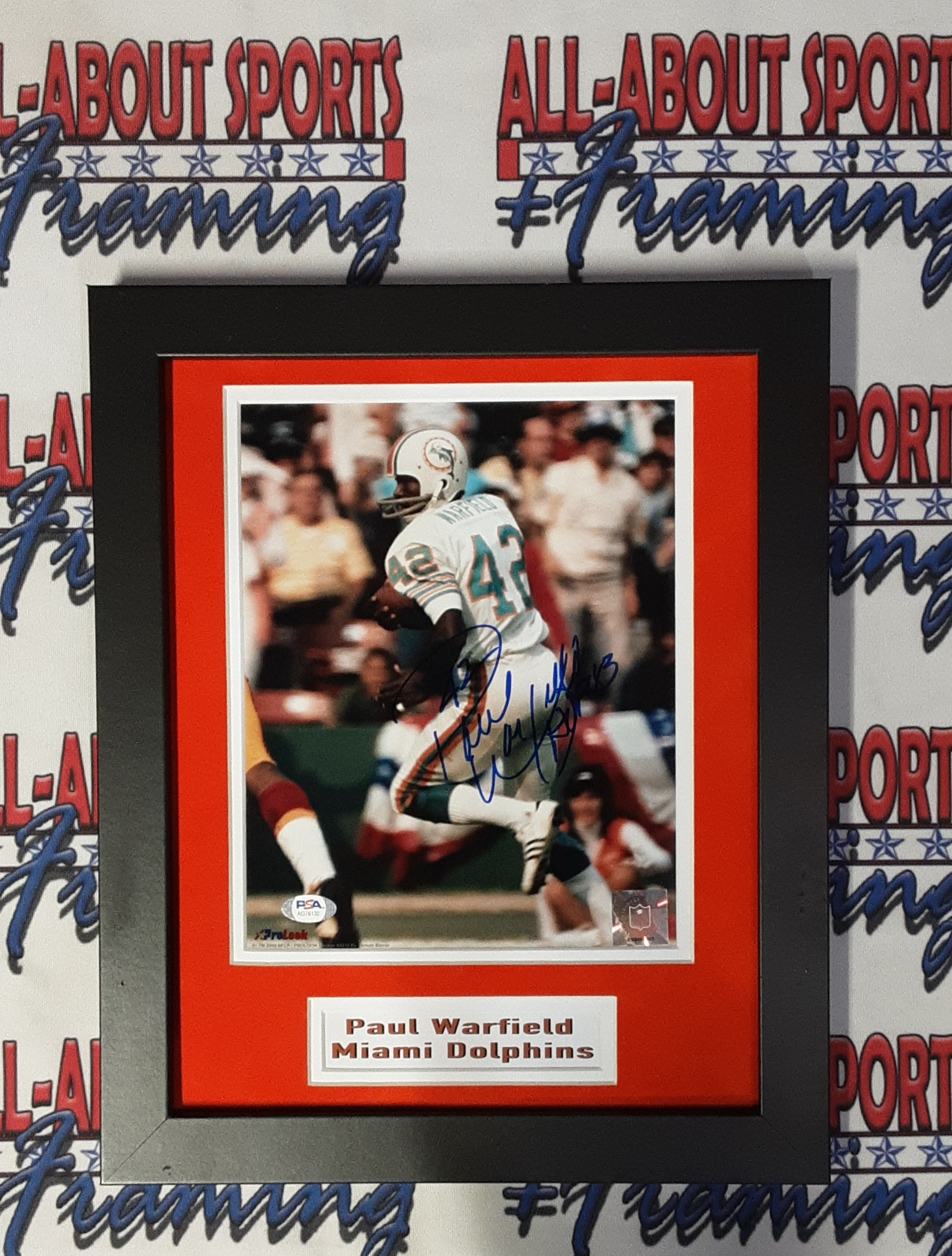 Paul Warfield Authentic Signed Framed 8x10 Photo Autographed PSA