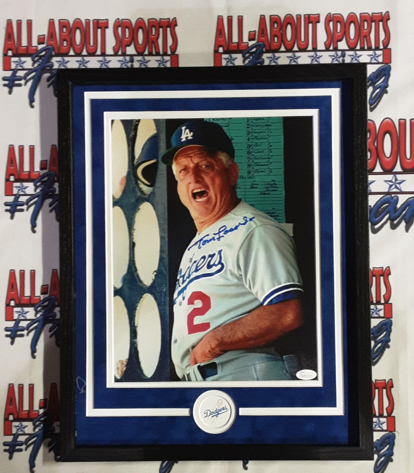 Tom Lasorda Authentic Signed Framed 11x14 Photo Autographed JSA