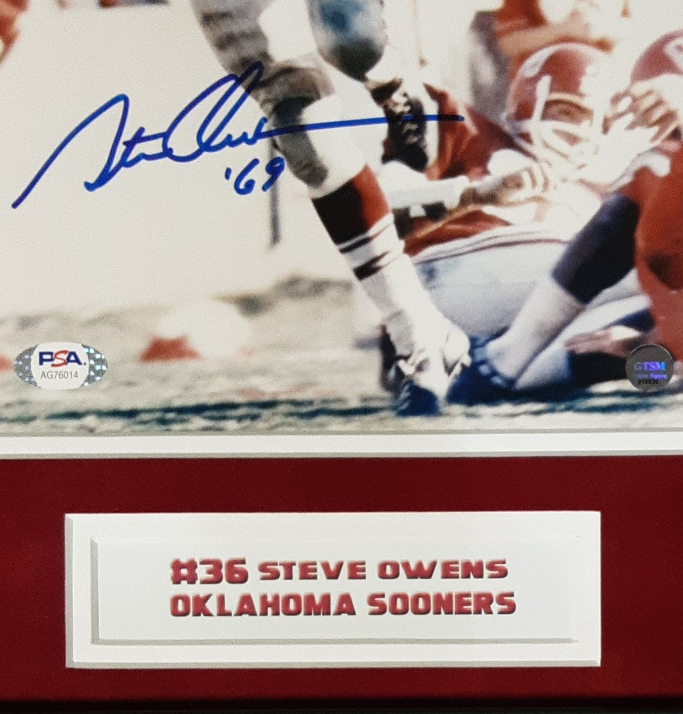 Steve Owens Authentic Signed Framed 8x10 Photo Autographed PSA-