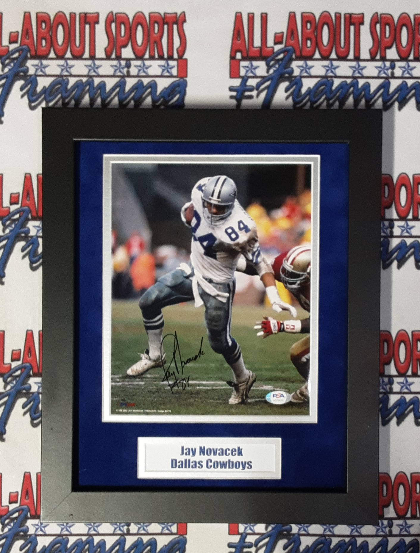 Jay Novacek Authentic Signed Framed 8x10 Photo Autographed PSA-