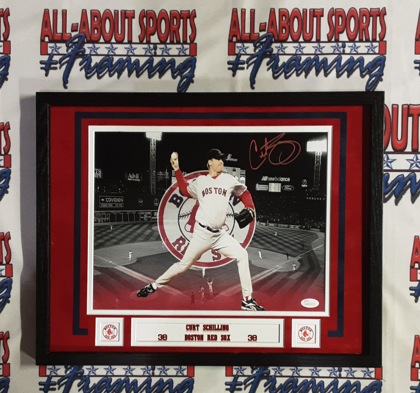 Curt Schilling Authentic Signed Framed 11x14 Photo Autographed JSA