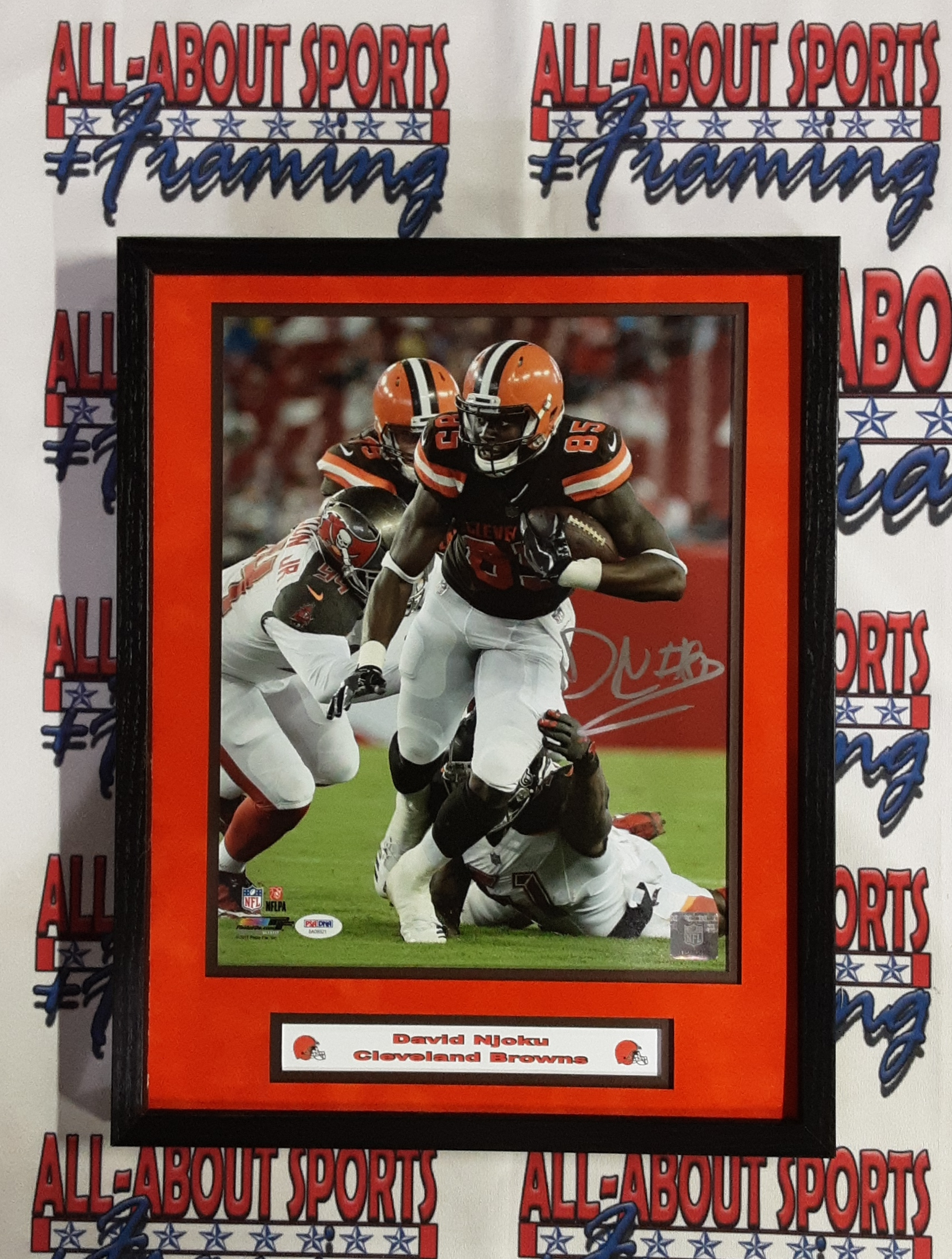 David Njoku Signed Autographed Cleveland Browns 8x10 Photo The Chief JSA