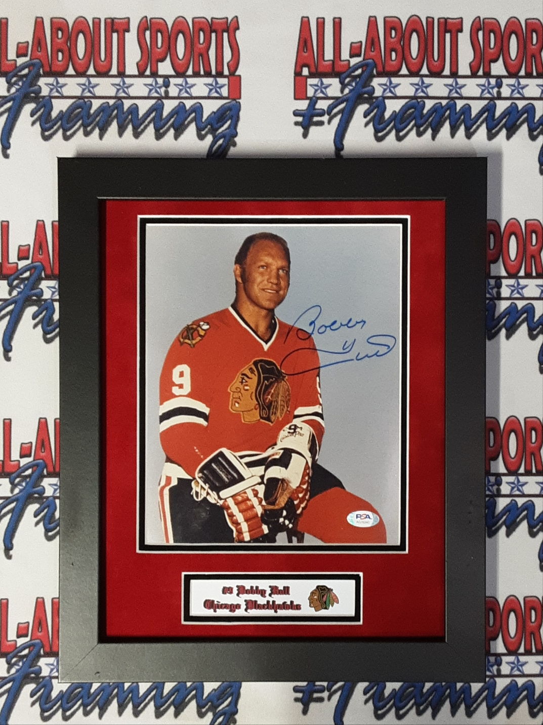 Bobby Hull Authentic Signed Framed 8x10 Photo Autographed PSA