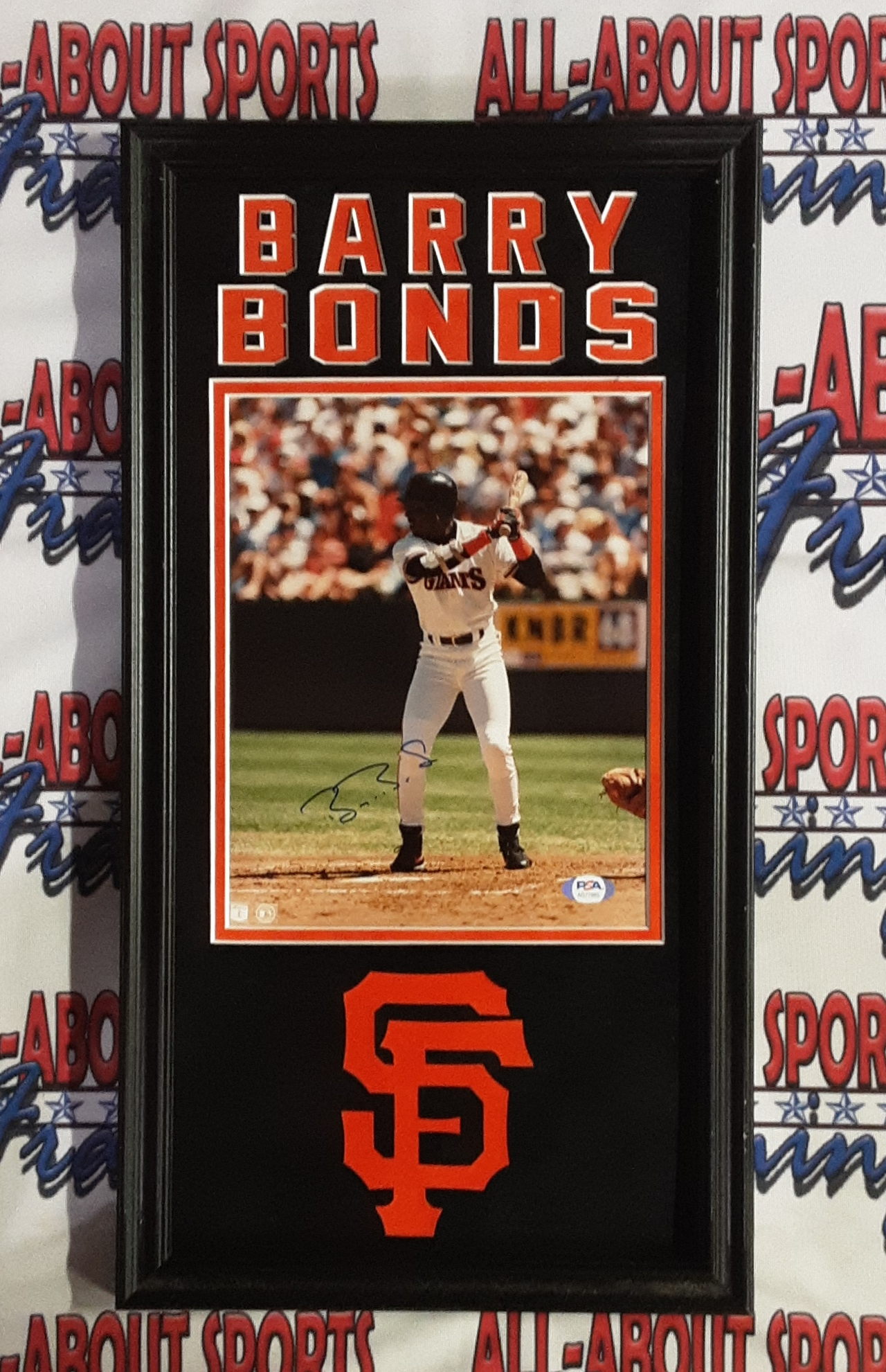 Barry Bonds Authentic Signed 8x10 photo Framed Collage Autographed PSA
