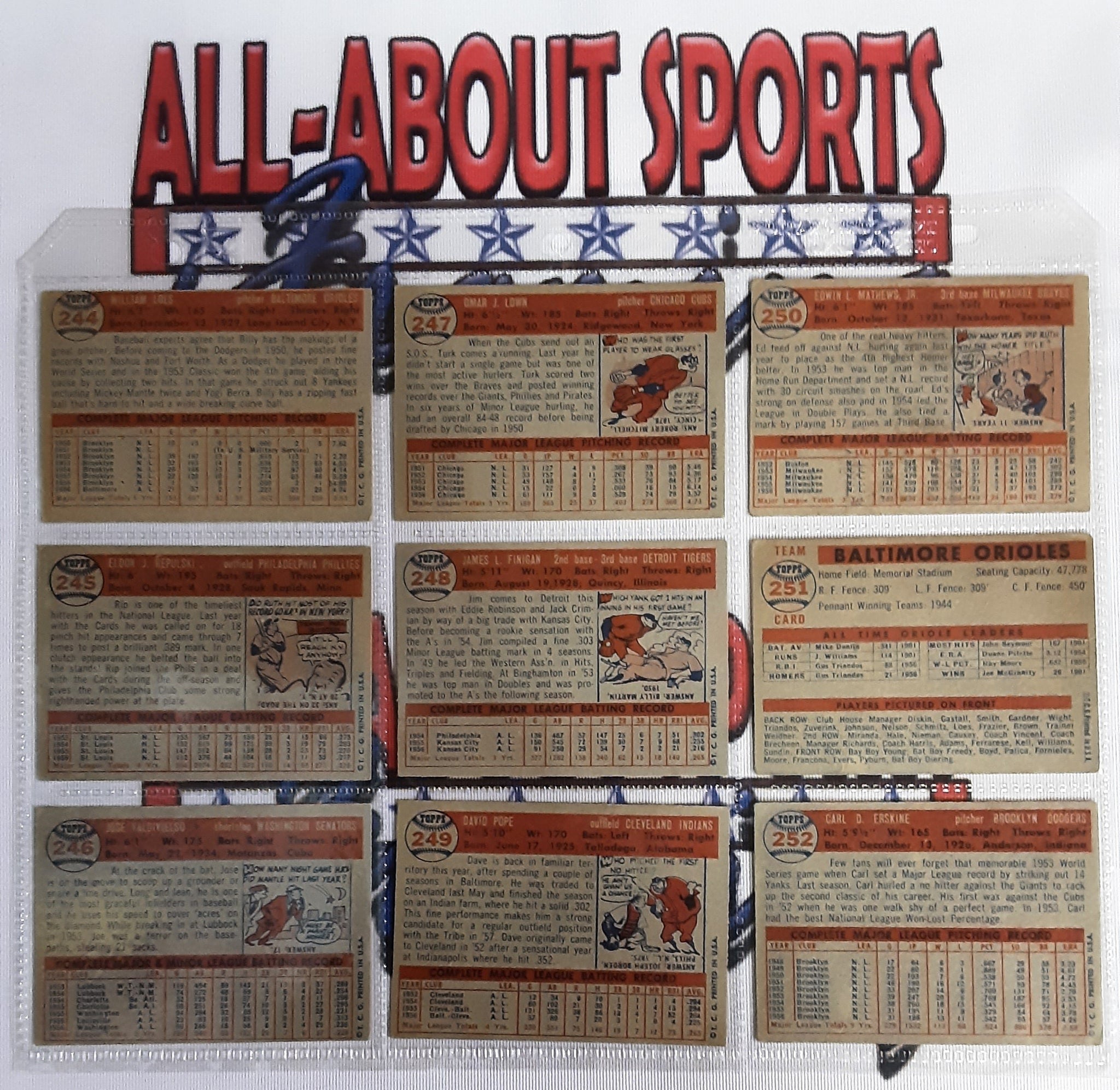 1957 Topps Complete Collection 395 of 407 Cards