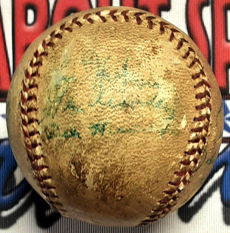 C. Stengel G. Hodges J. Hook Authentic Signed Baseball Autographed JSA LOA