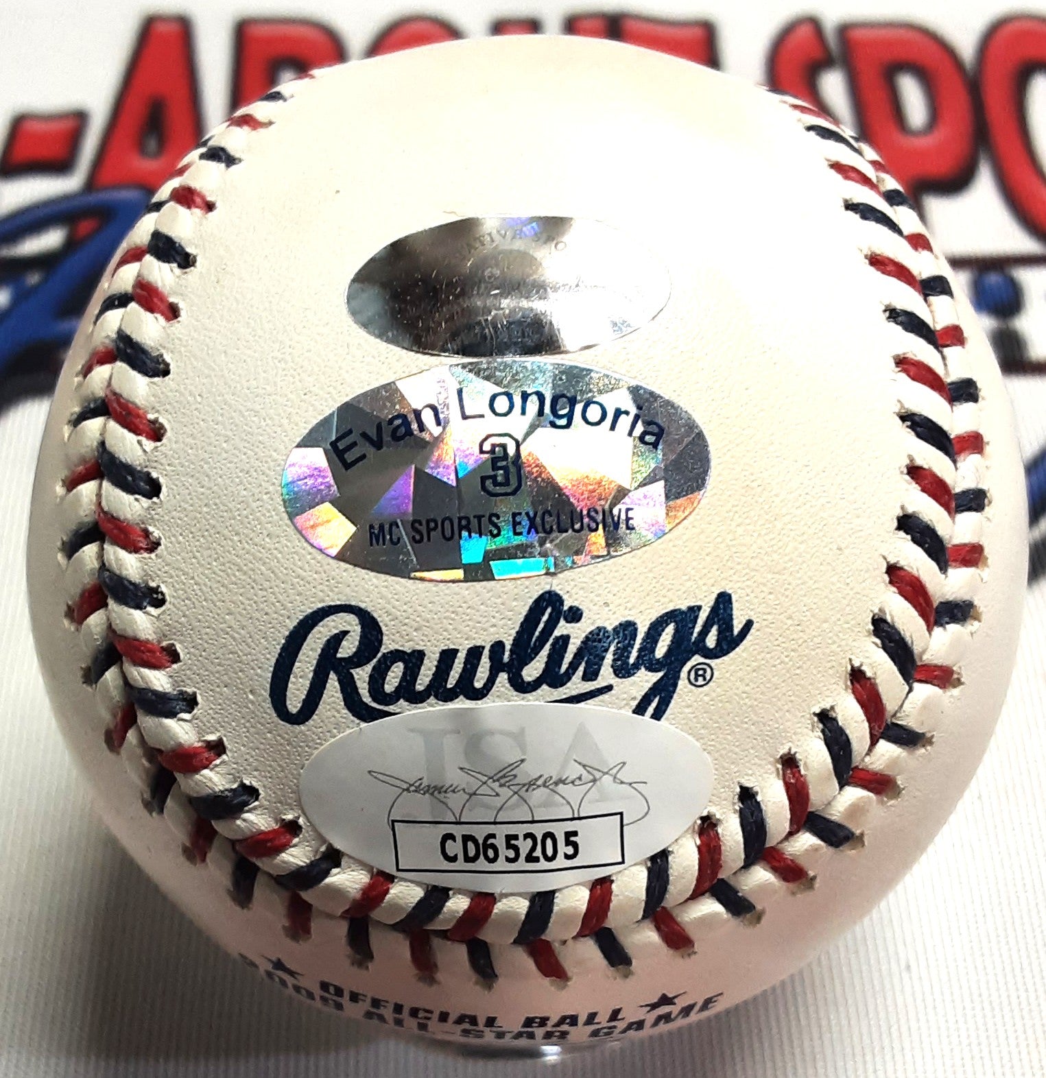 Evan Longoria Authentic Signed Baseball Autographed JSA-