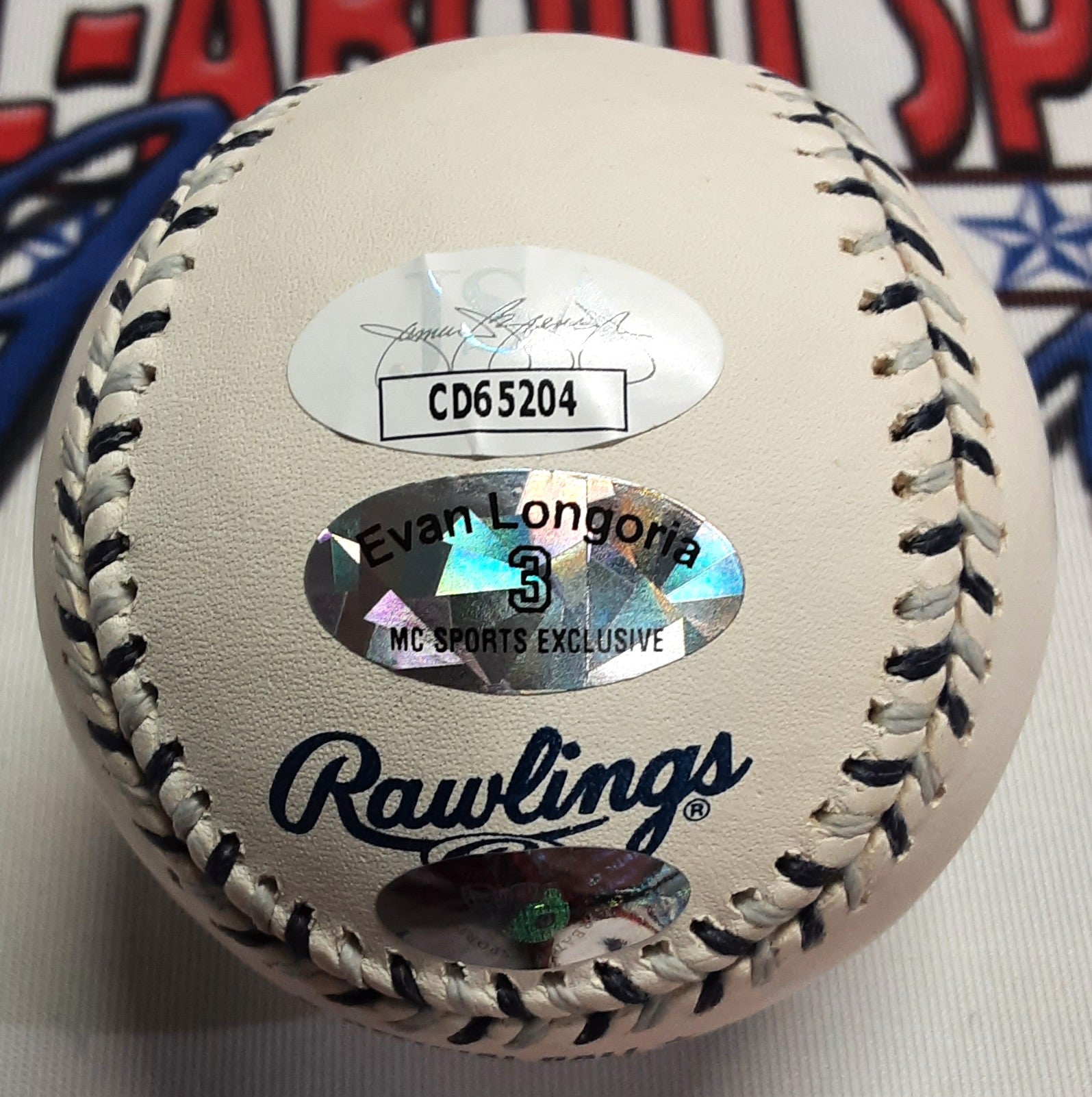 Evan Longoria Authentic Signed Baseball Autographed JSA