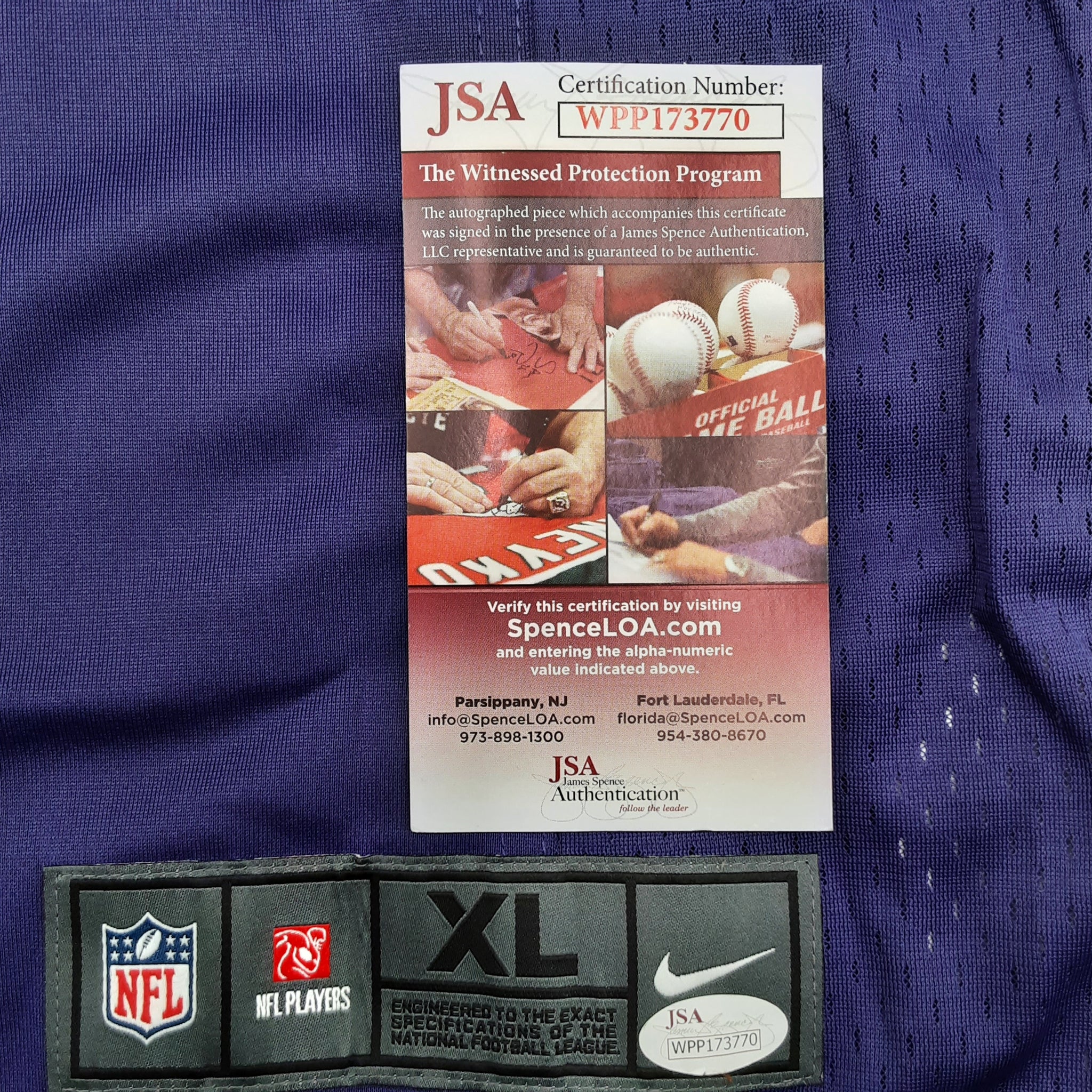 John Brown Authentic Signed Pro Style Jersey Autographed JSA R1