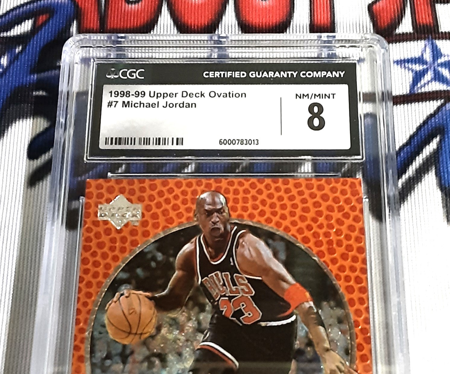 1998-99 Upper Deck Ovation #7 Michael Jordan NM/MINT 8 Authentic Basketball Card CGC