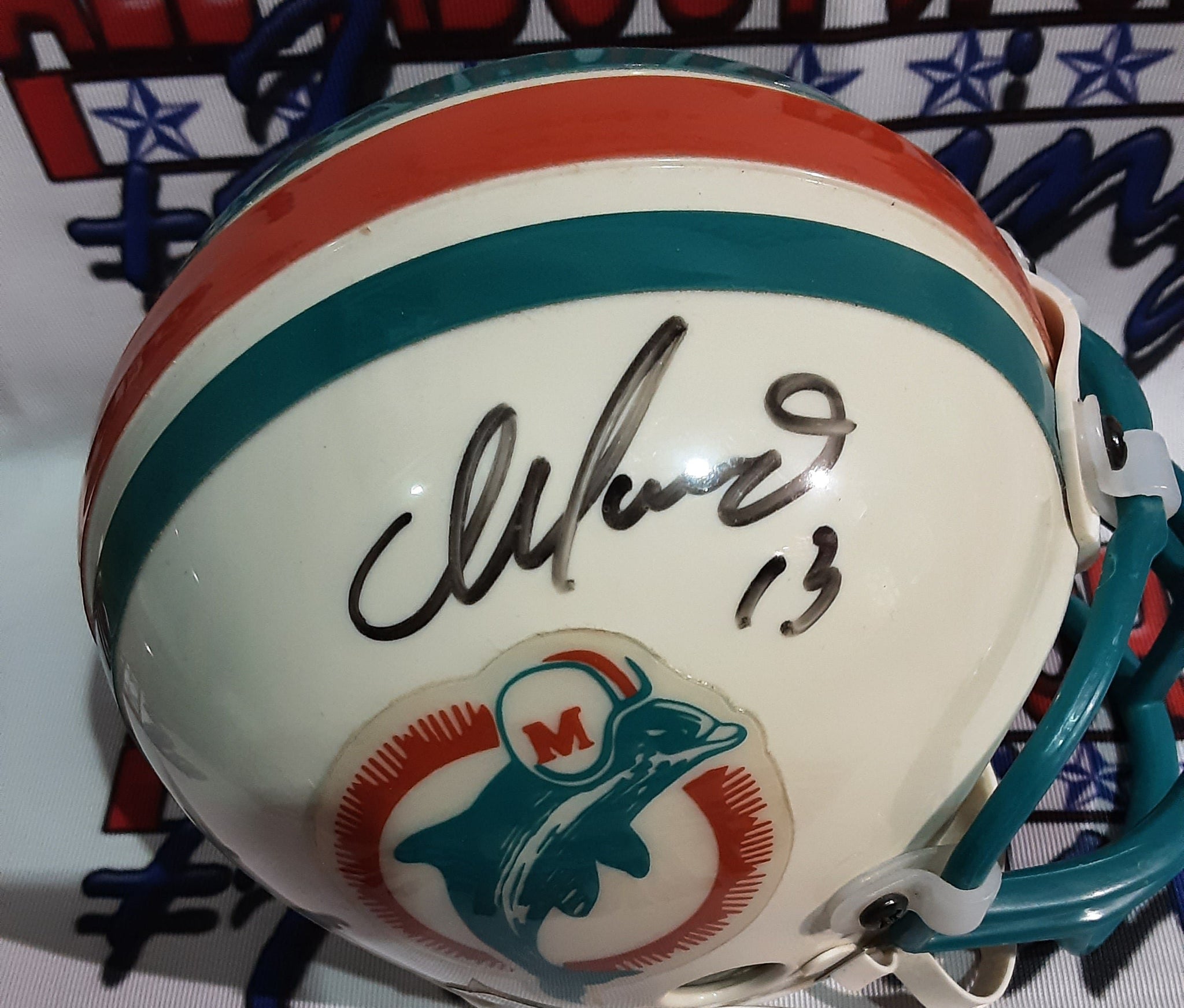 dan marino signed football helmet Dan Marino Authentic Signed Autographed Mini Helmet JSA- R2