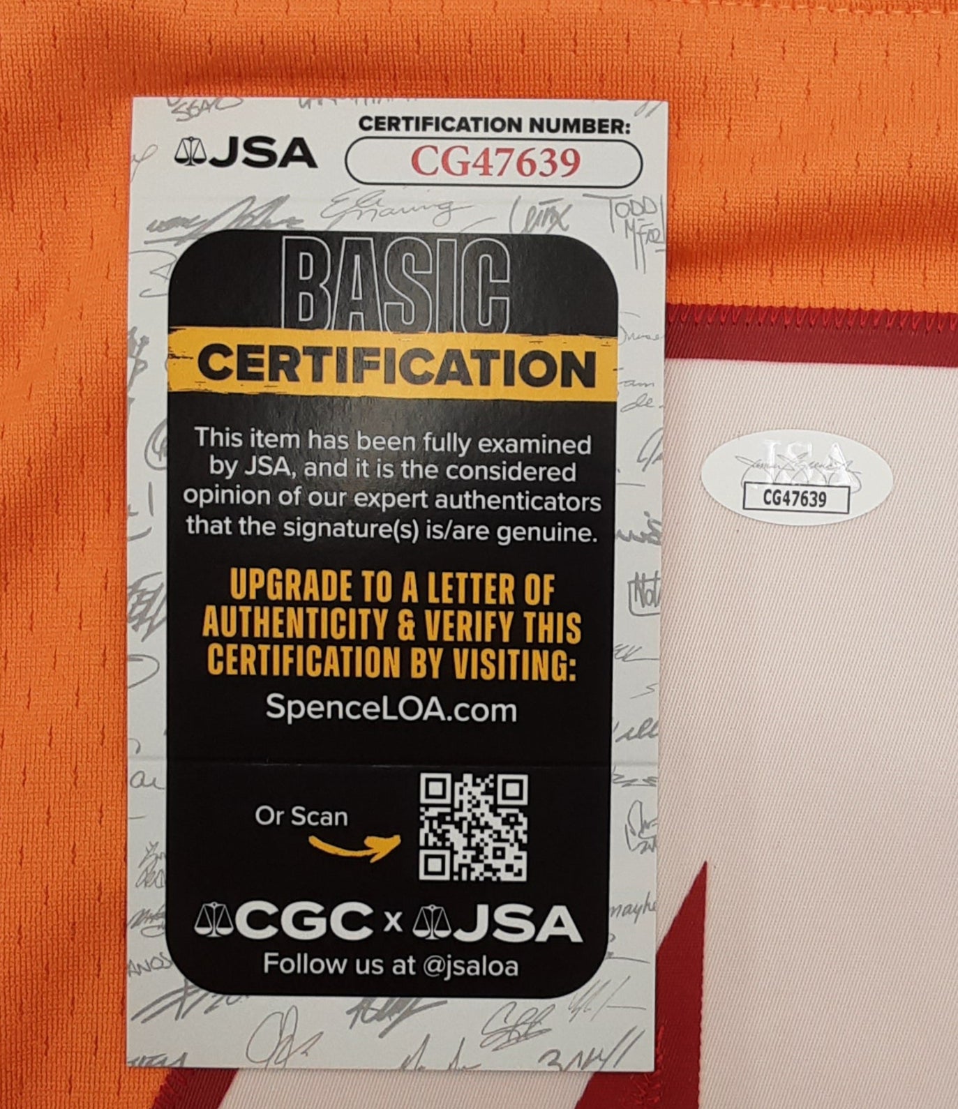 Mike Alstott Authentic Signed Pro Style Jersey Autographed with Inscription JSA