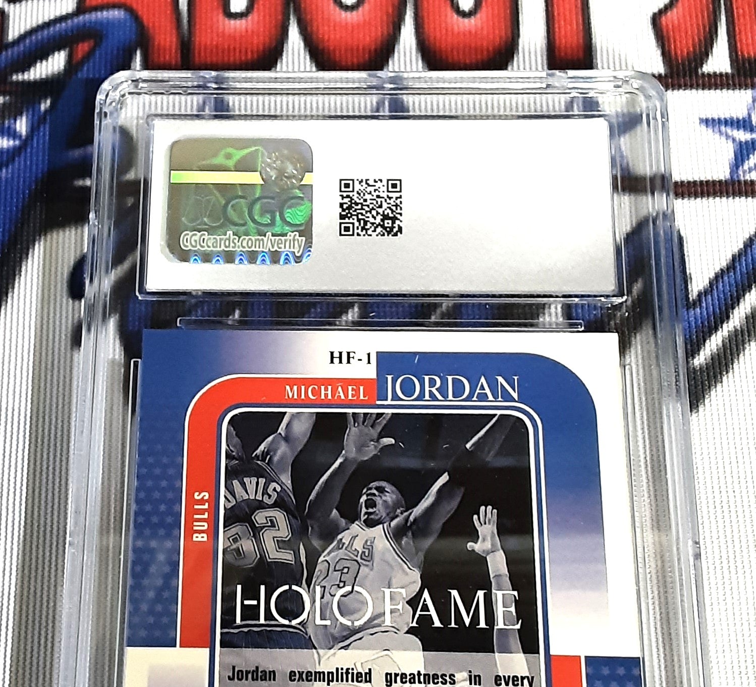 1999-00 Upper Deck HoloGrFX HoloFame #HF-1 Michael Jordan NM/MINT 8 Authentic Basketball Card CGC