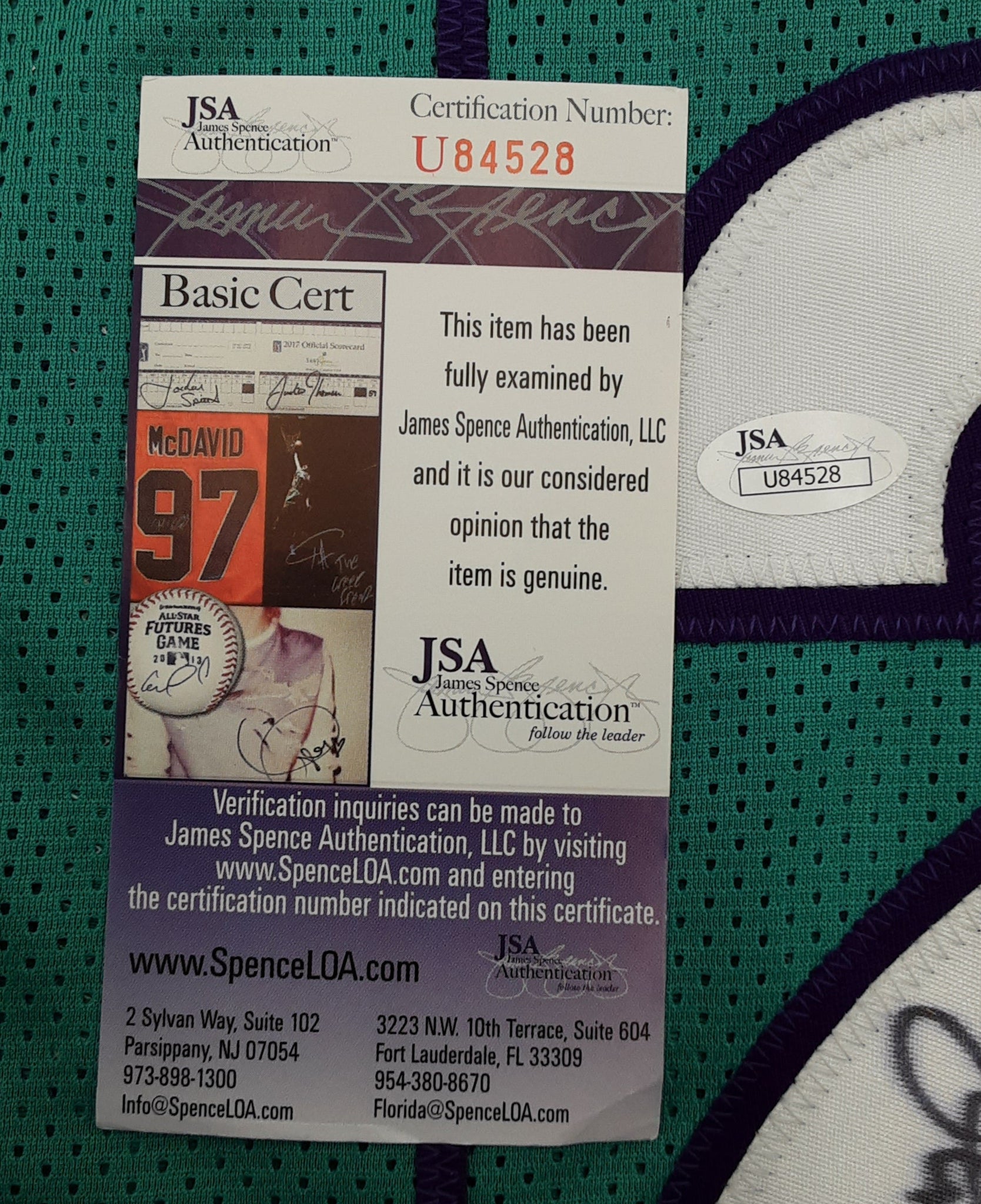Larry Johnson Authentic Signed Pro Style Jersey Autographed JSA