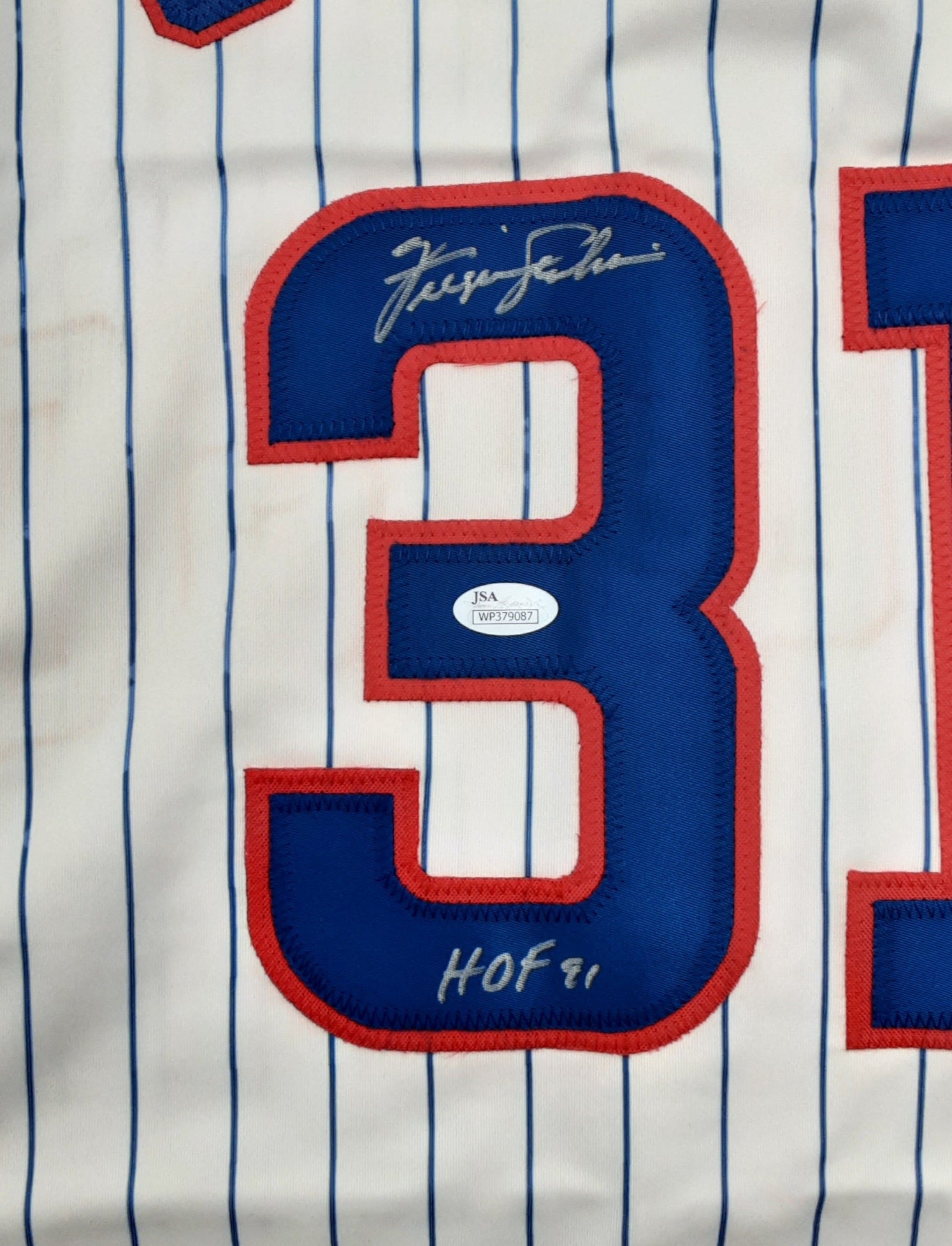 Fergie Jenkins Authentic Signed Pro Style Jersey Autographed with Inscription JSA