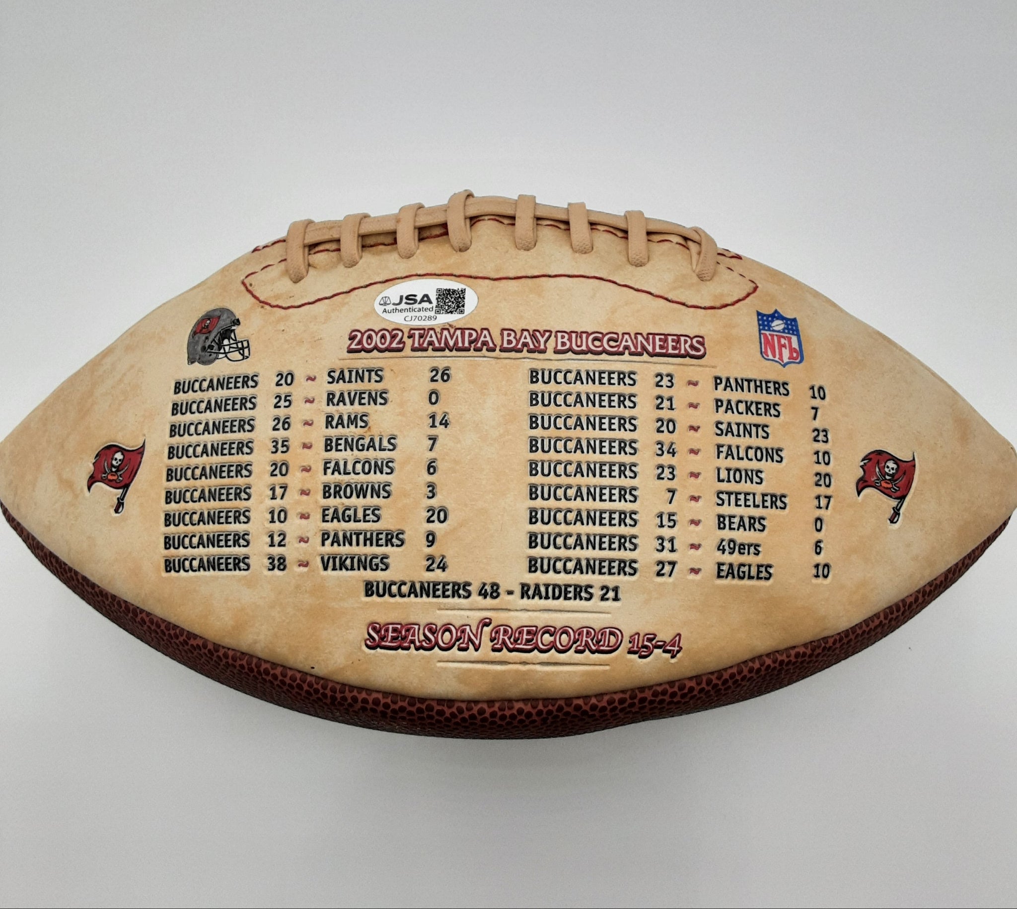 Mike Alstott Authentic Signed "Super Bowl" Football Autographed JSA